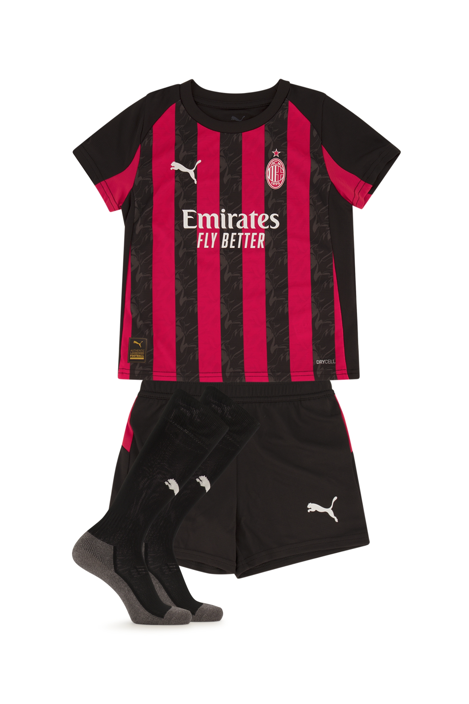 Image of PUMA AC Milan Home Replica Mini Kinder Fussballset 25/26 Rot, , Größe: 104