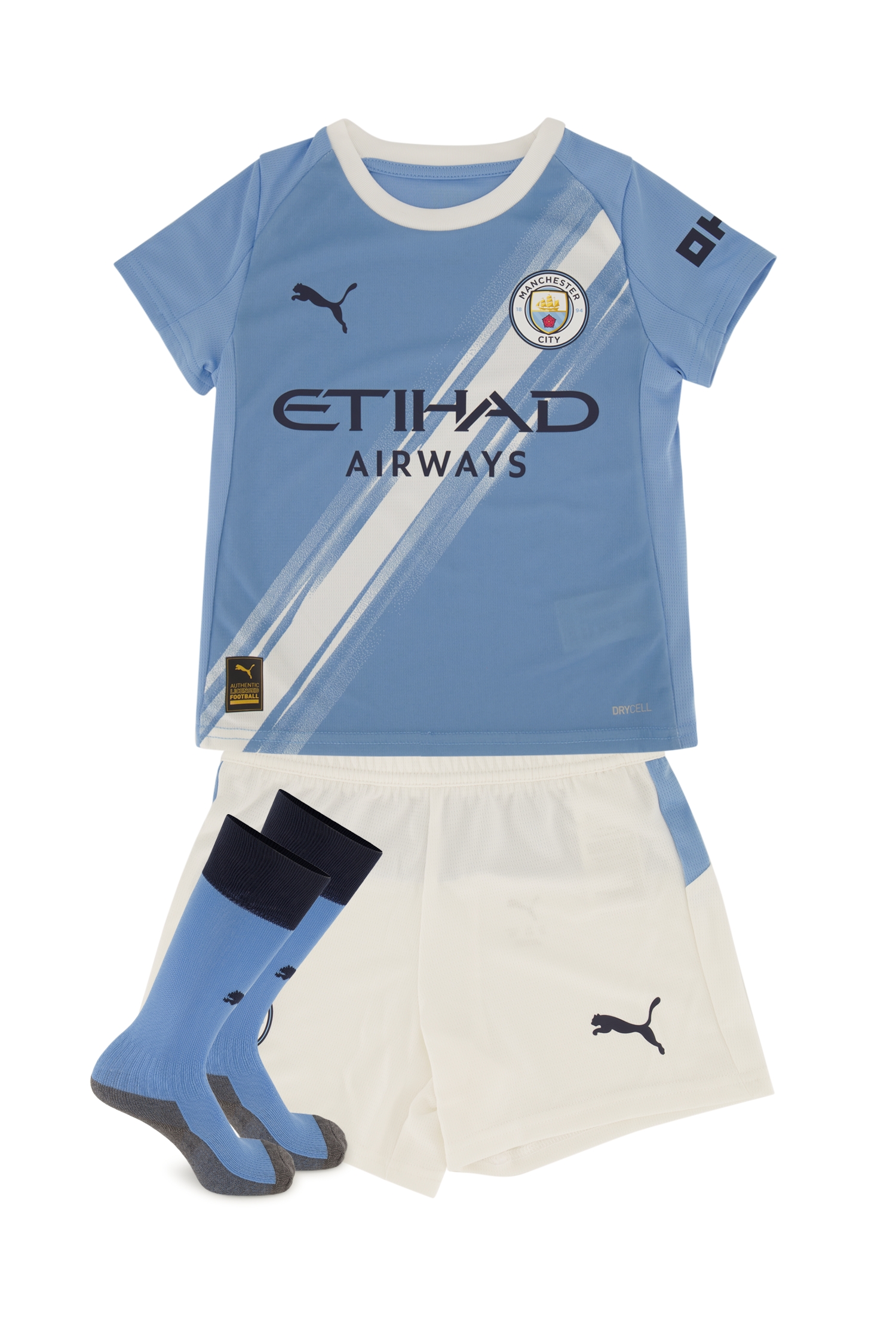 Image of PUMA Manchester City Home Replica Mini Kinder Fussballset 25/26 Blau, , Größe: 104