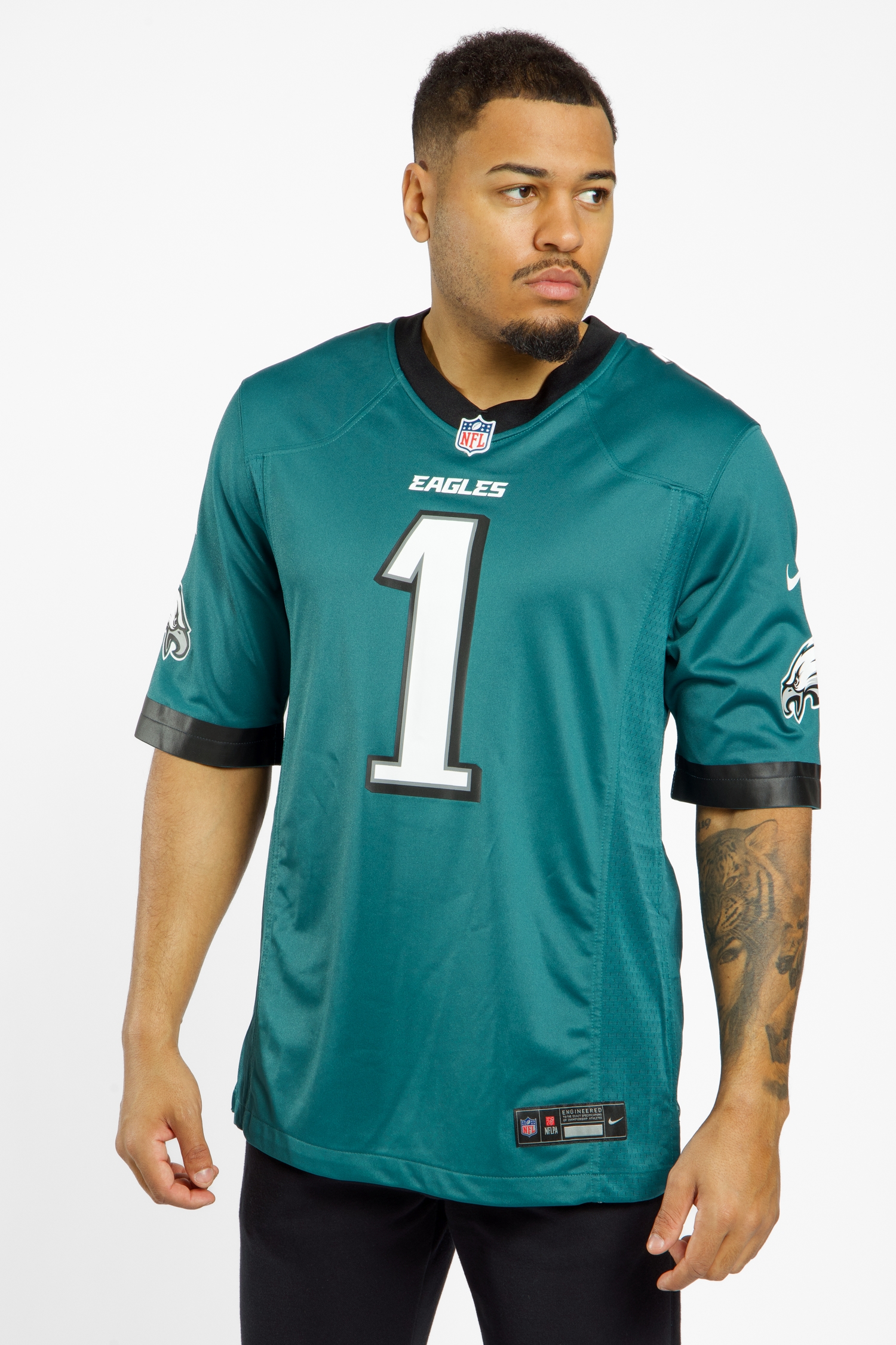 Image of Nike Philadelphia Eagles Jalen Hurts Home Herren American Football Trikot 24/25 Türkis, Herren, Größe: L