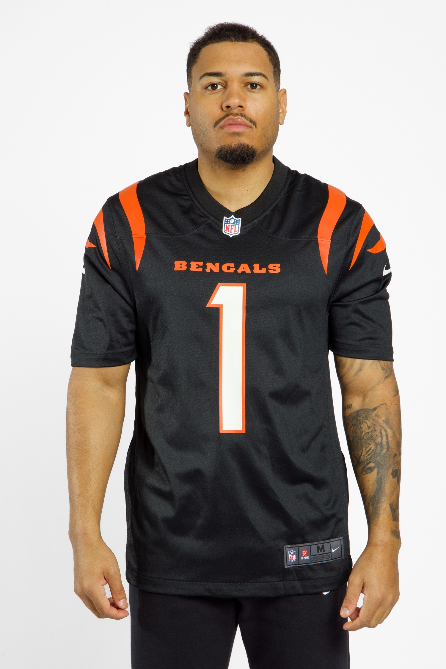 Image of Nike Cincinnati Bengals Ja'Marr Chase Home Herren American Football Trikot 24/25 Schwarz, Herren, Größe: L