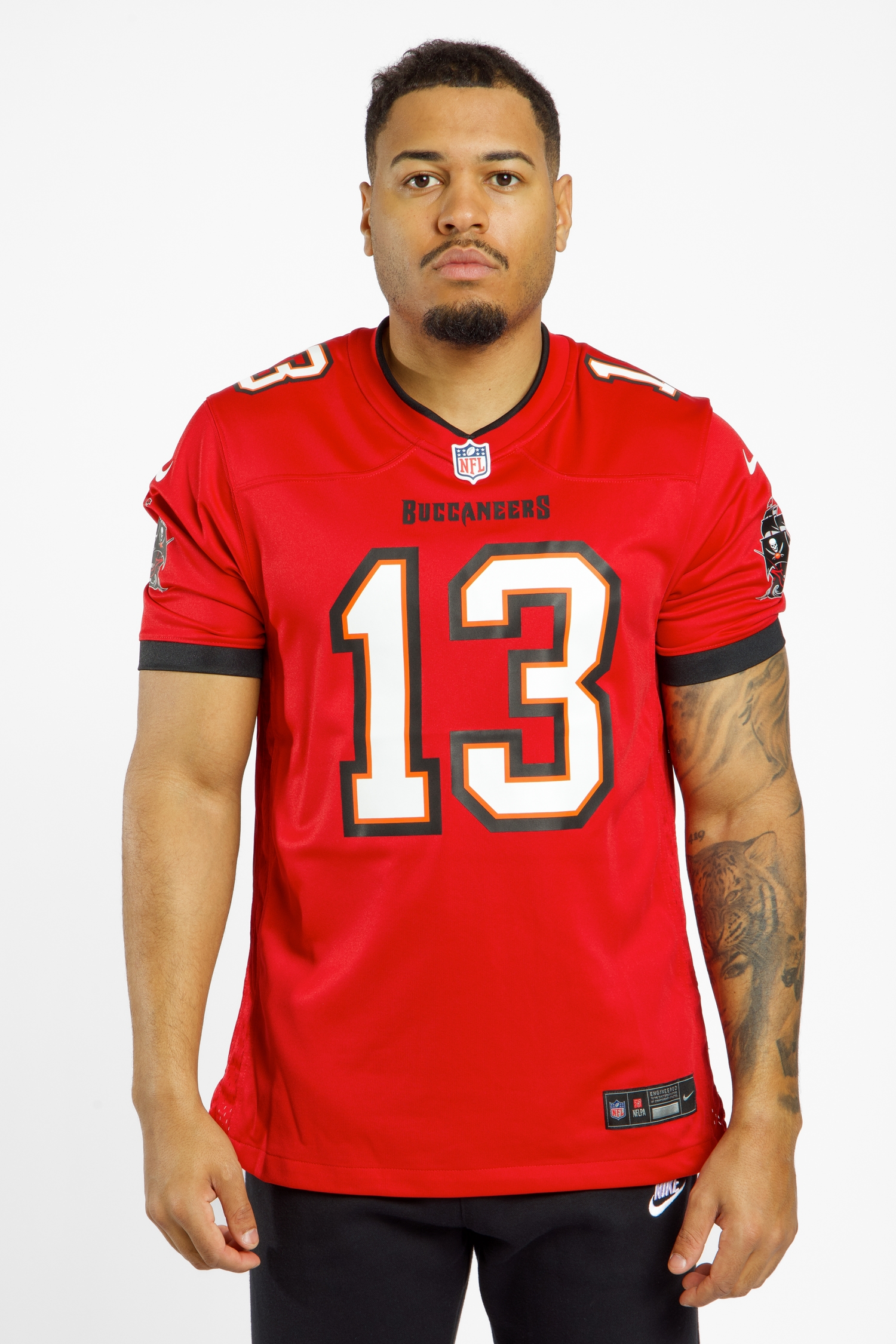 Image of Nike Tampa Bay Buccaneers Mike Evans Home Herren American Football Trikot 24/25 Rot, Herren, Größe: L