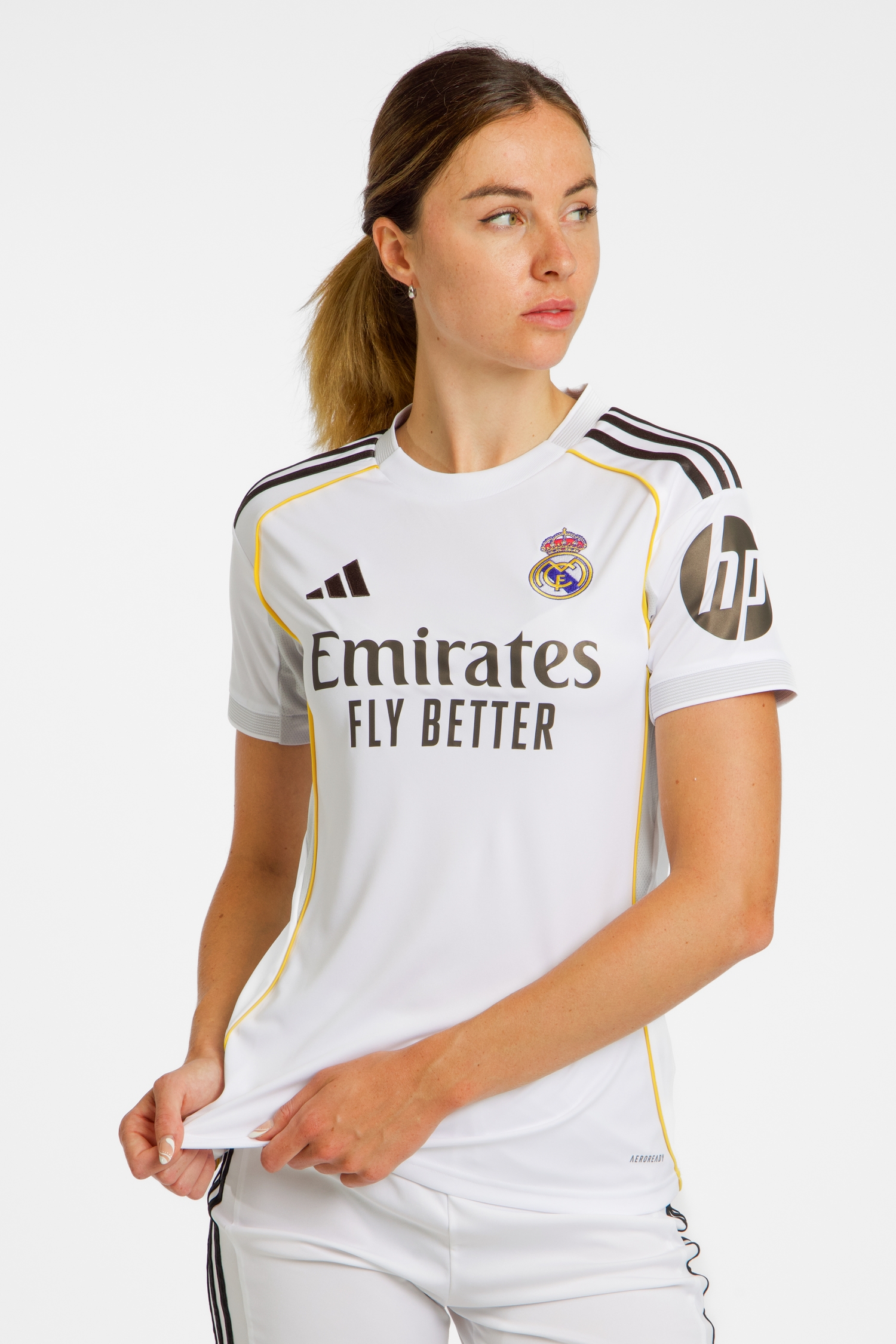Image of adidas Real Madrid Home Replica Damen Fussballtrikot 25/26 Weiss, Damen, Größe: L