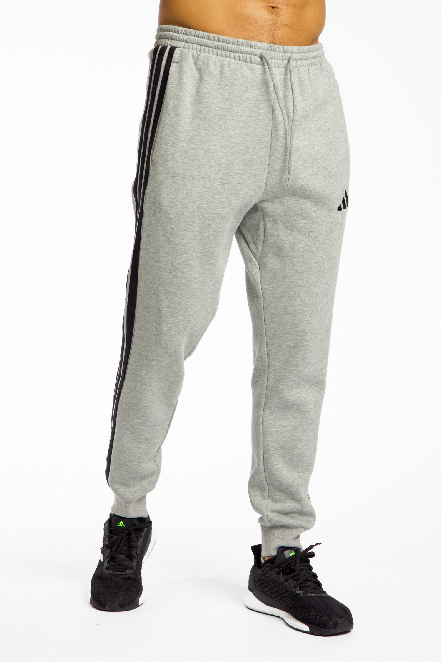 adidas Essentials 3S Herren Trainerhose Grau, Herren, Größe: L
