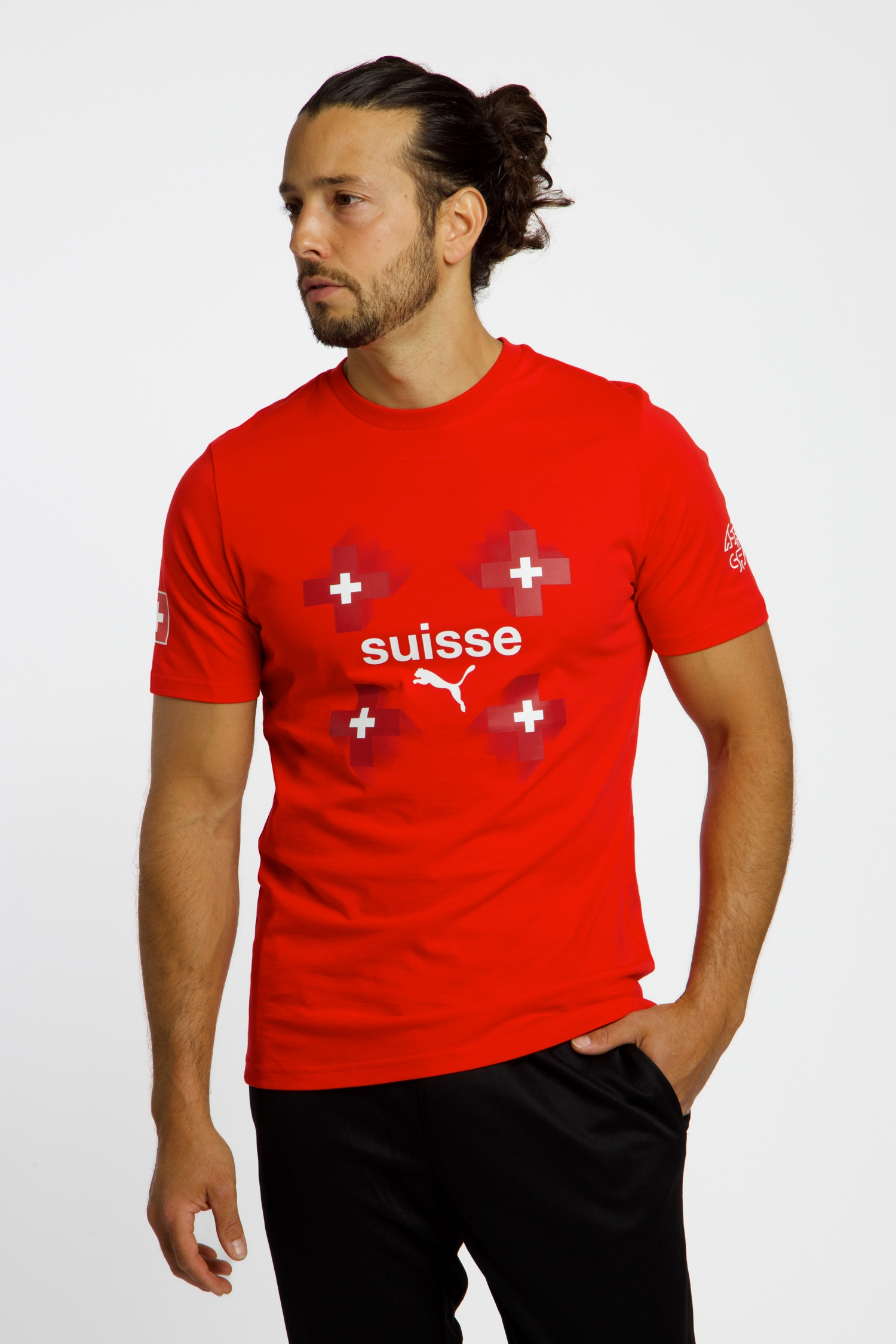 PUMA Schweiz Herren T-Shirt Frauen EM 2025 Rot, Herren, Größe: M