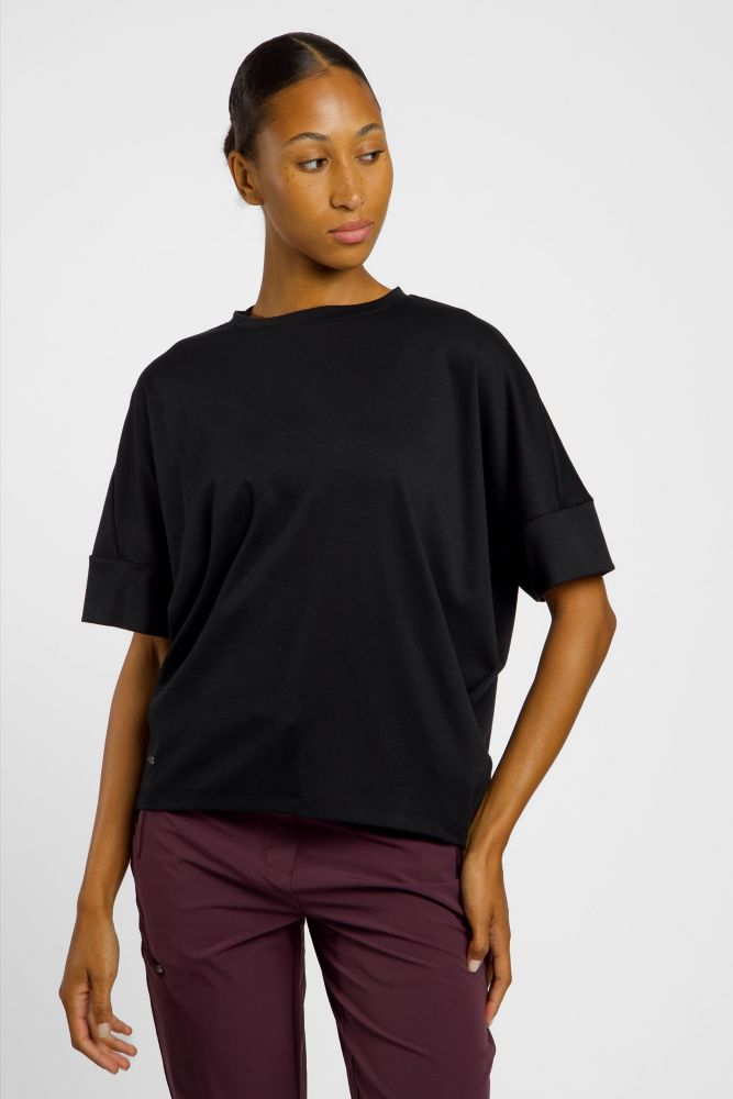 46 NORD Damen T-Shirt Schwarz, Damen, Größe: S