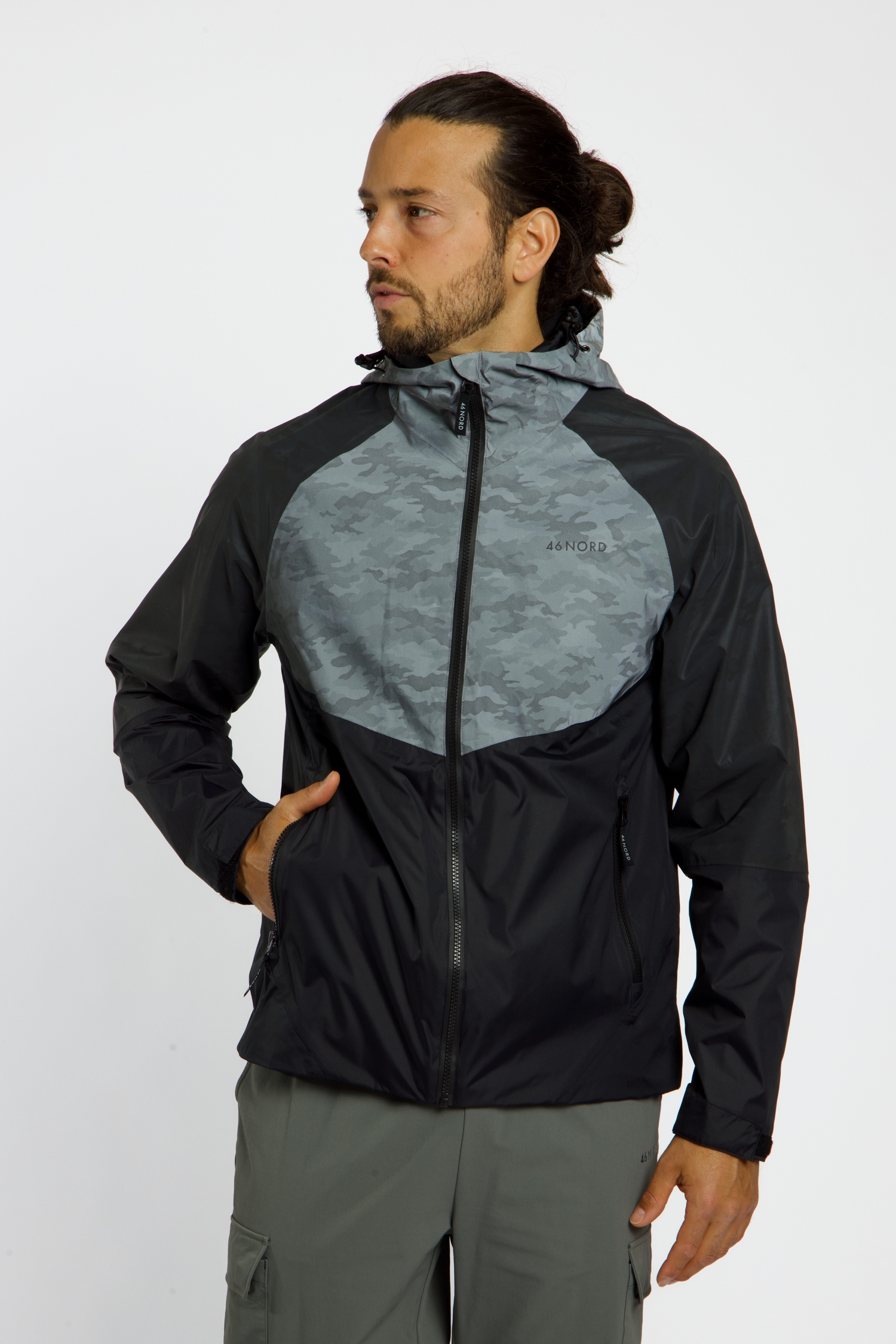Image of 46 NORD Herren Regenjacke Schwarz, Herren, Größe: XL