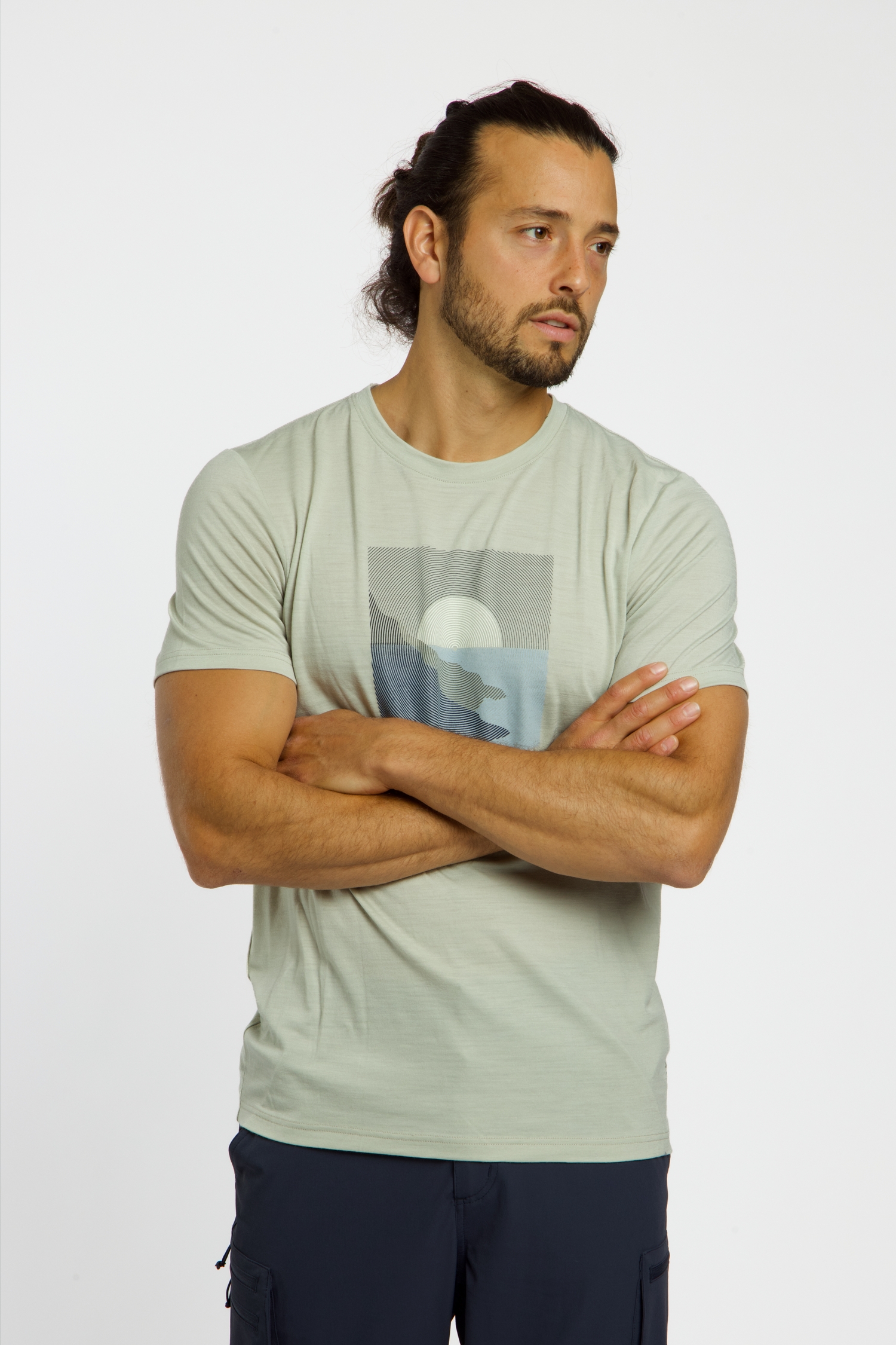 46 NORD Merino Herren T-Shirt Beige, Herren, Größe: XXL
