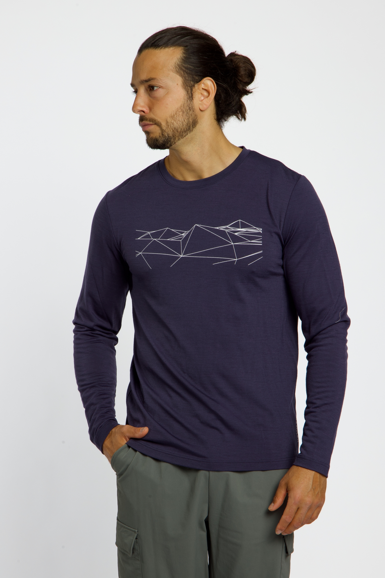 Image of 46 NORD Merino Herren Longsleeve Blau, Herren, Größe: M