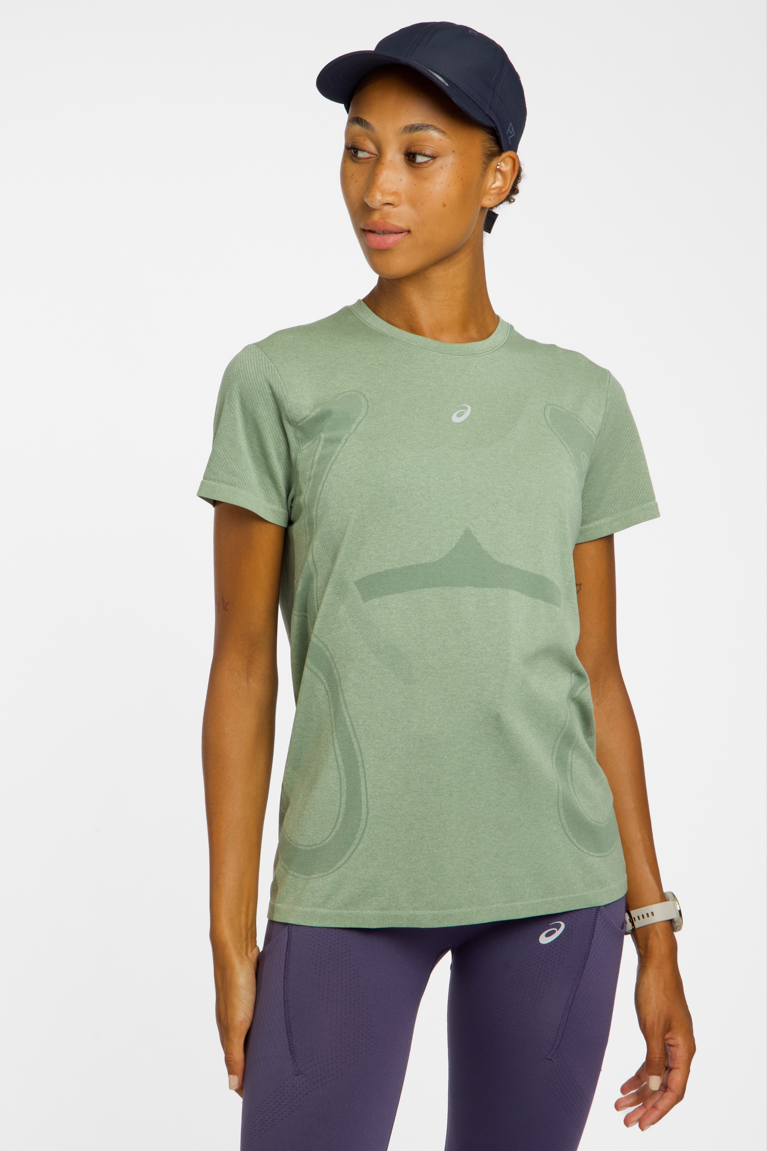 ASICS Road Seamless Damen T-Shirt Grün, Damen, Größe: L