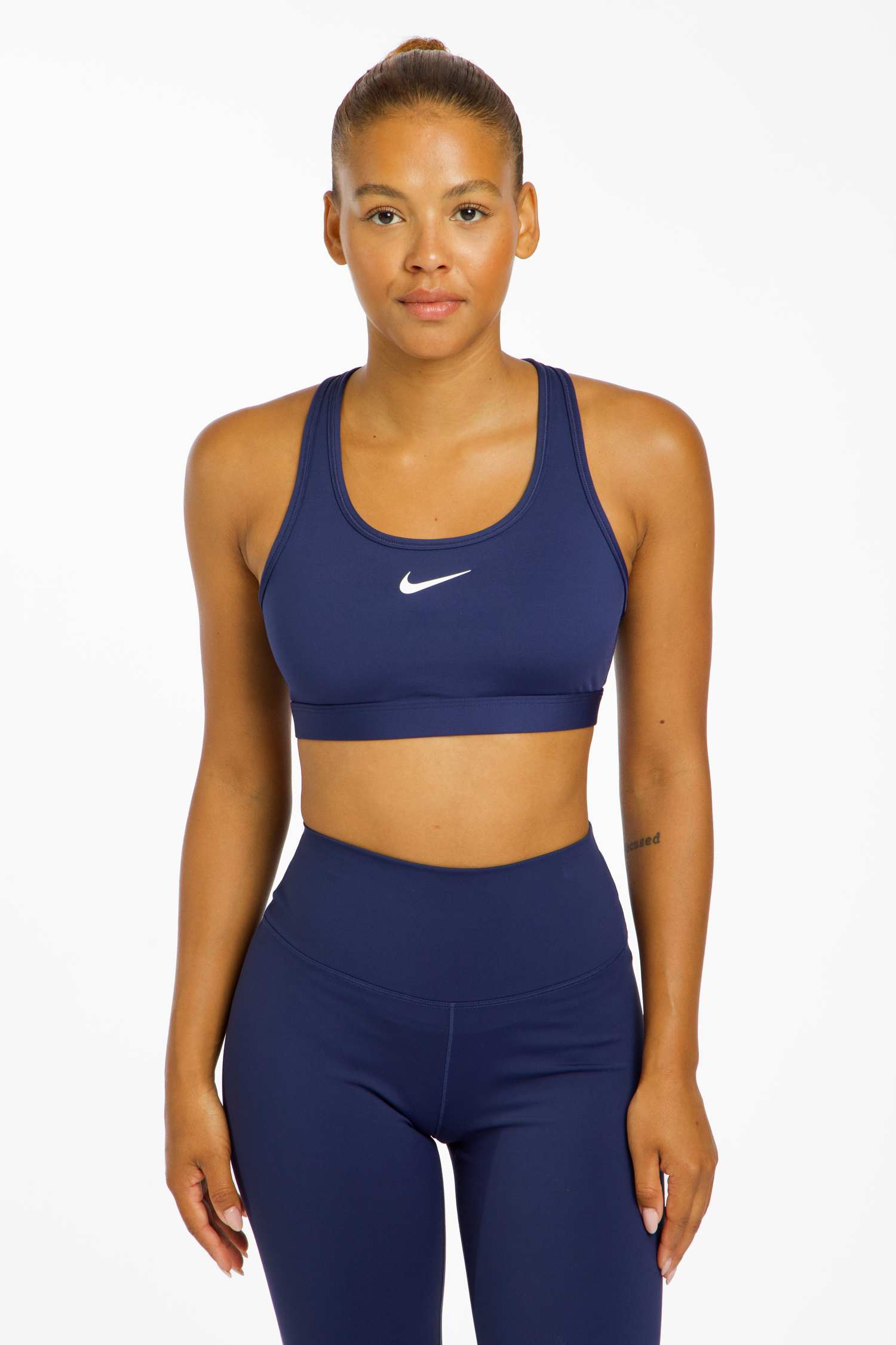 Nike Swoosh Padded Medium Damen Sport-BH Dunkelblau, Damen, Größe: M