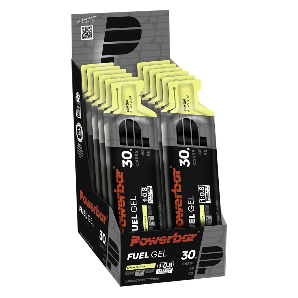 Image of Powerbar Fuel Gel 30 Lemon 12 x 50 ml Energy Gel Schwarz, Herren, Größe: 0