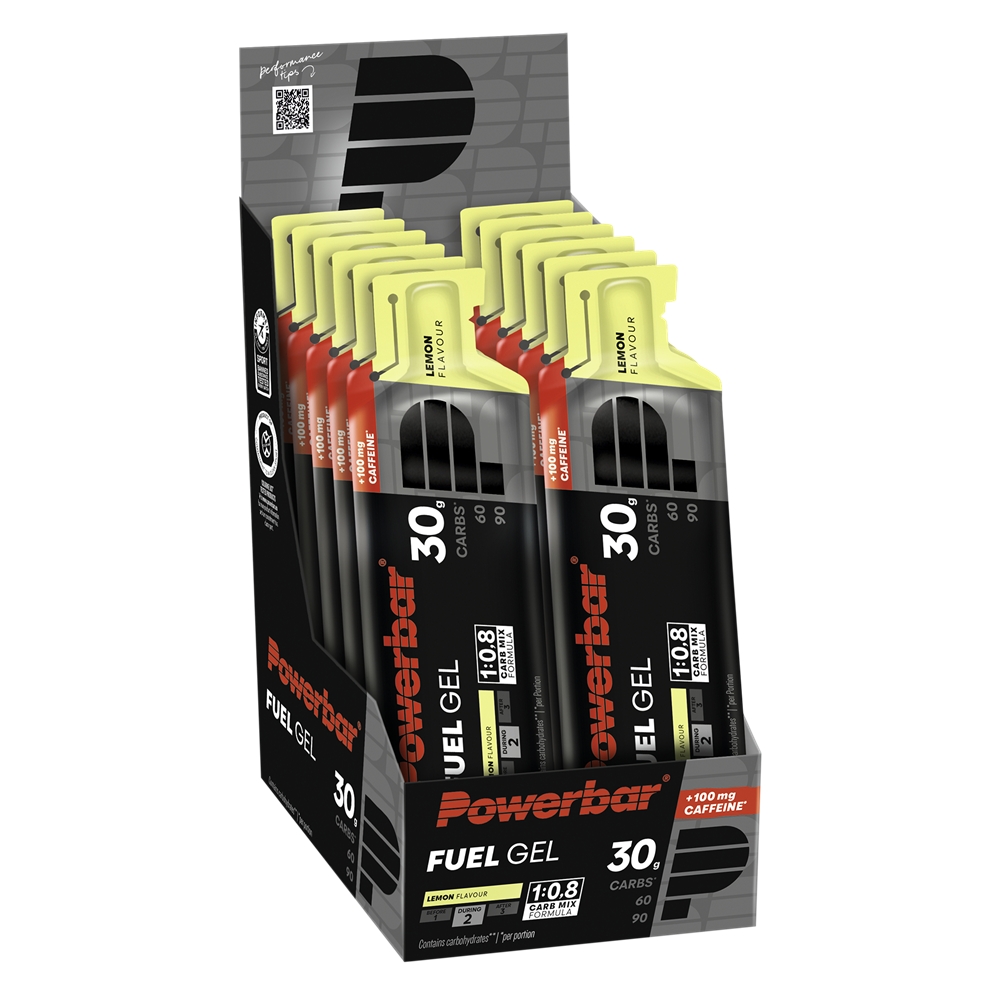 Image of Powerbar Fuel Gel 30 Lemon+Caffeine 12 x 50 ml Energy Gel Schwarz, Herren, Größe: 0