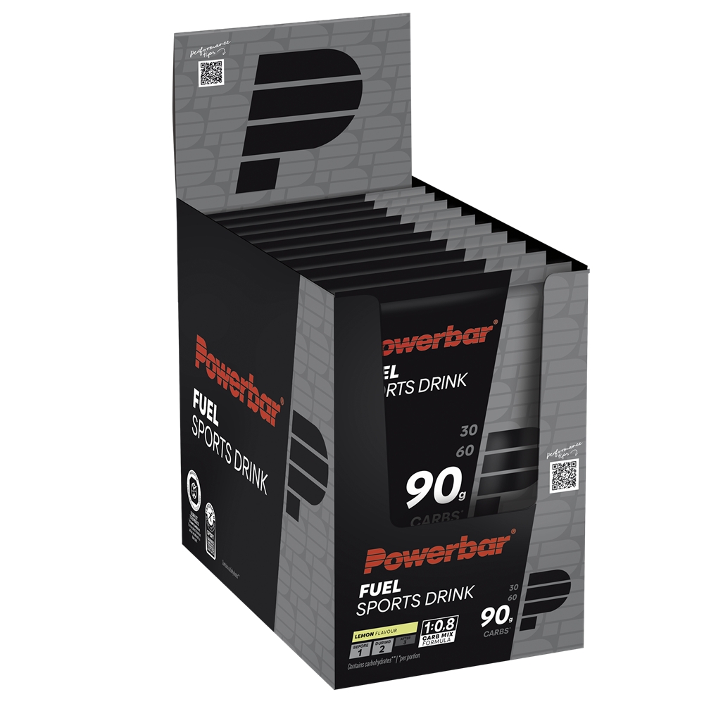 Powerbar Fuel Drink 90 Lemon 10 x 94 g Getränkepulver Schwarz, Herren, Größe: 0