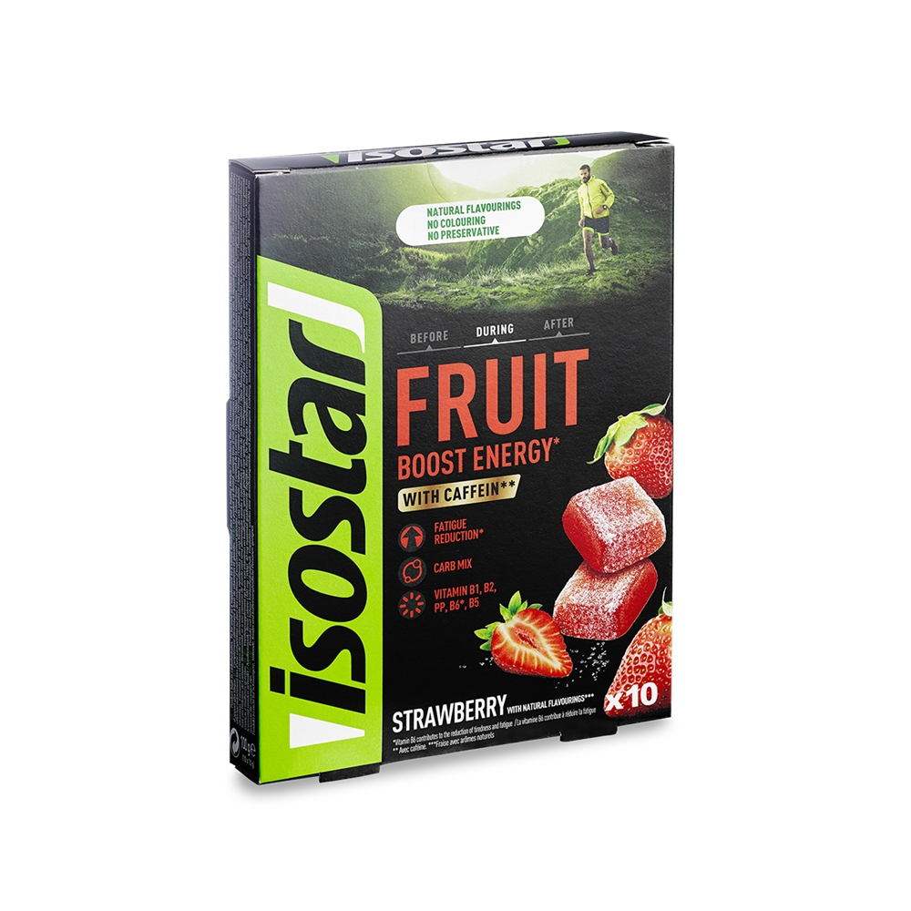 Image of Isostar Energy Fruit Boost Strawberry 10 x (10 x 10 g) Energy Gummies Rot, Herren, Größe: 0