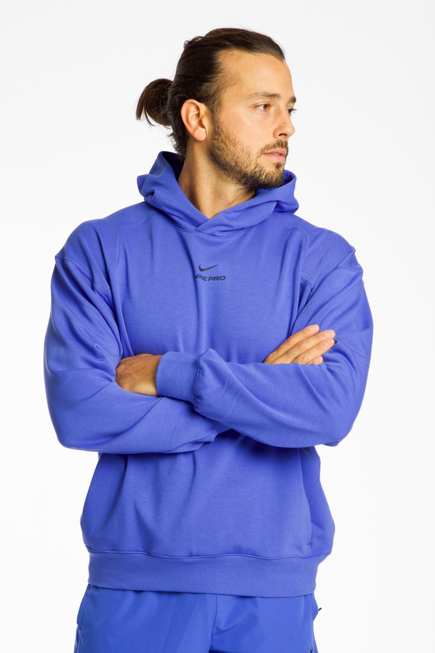 Image of Nike Pro Training Herren Hoodie Blau, Herren, Größe: M