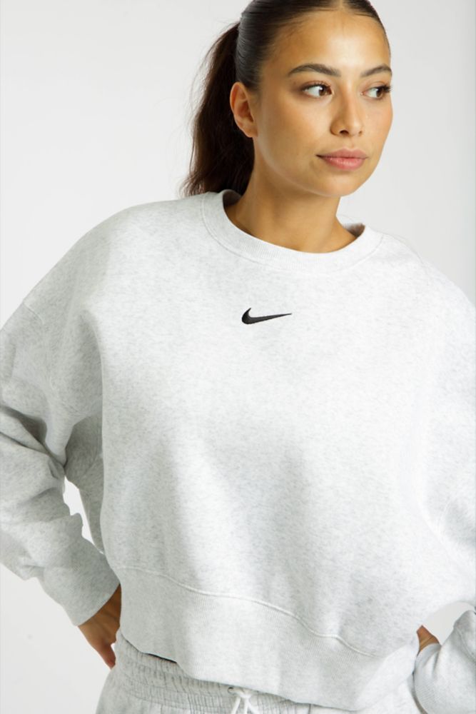 Nike Phoenix Fleece Oversize Damen Pullover Weiss, Damen, Größe: M