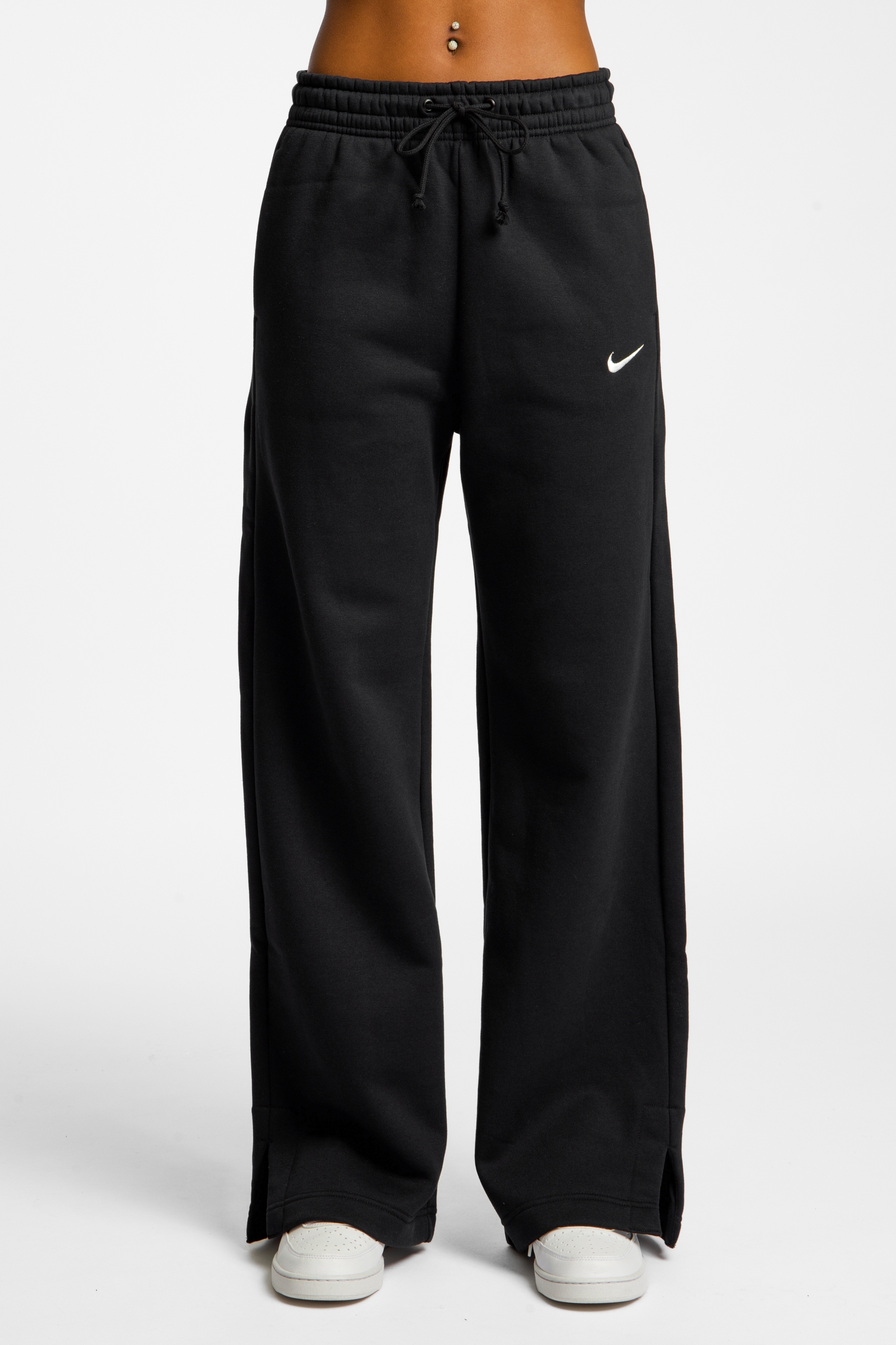 Nike Phoenix Fleece Damen Trainerhose Schwarz, Damen, Größe: M