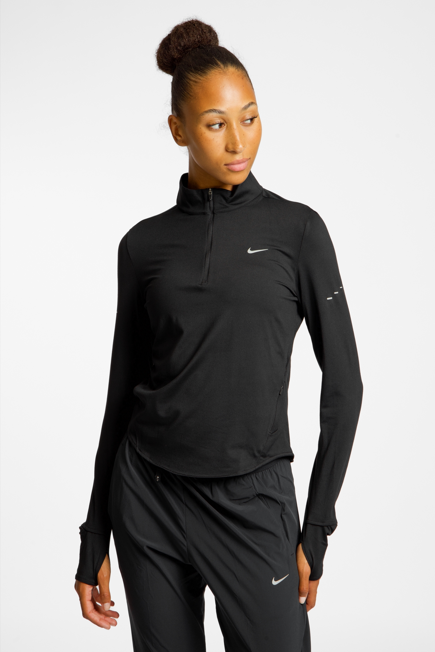 Nike Swift Dri-FIT UV Damen Longsleeve Schwarz, Damen, Größe: L