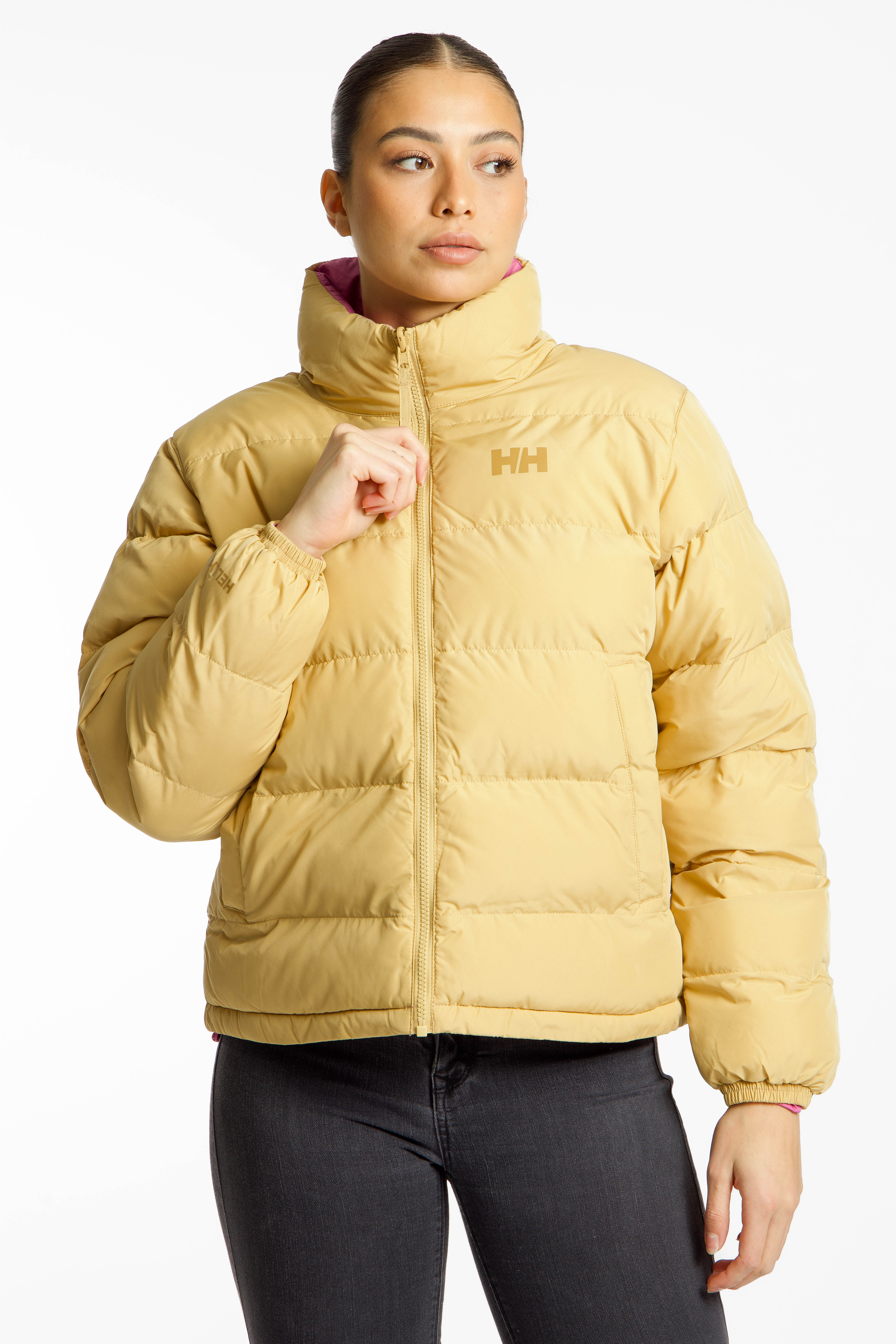 Helly Hansen YU 23 Reversible Puffer Damen Winterjacke Gelb, Damen, Größe: M