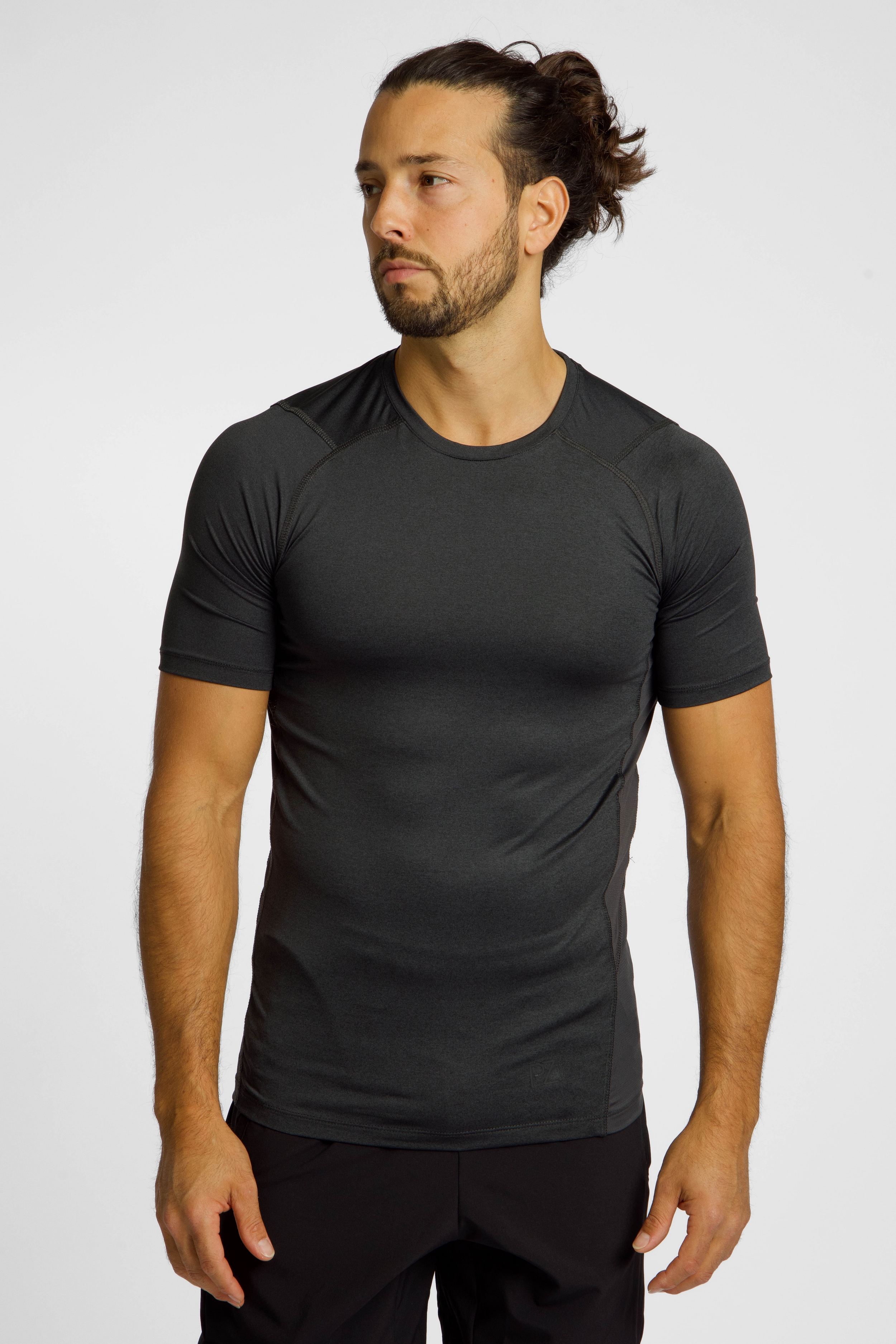 Image of POWERZONE Compression Herren T-Shirt Schwarz, Herren, Größe: L