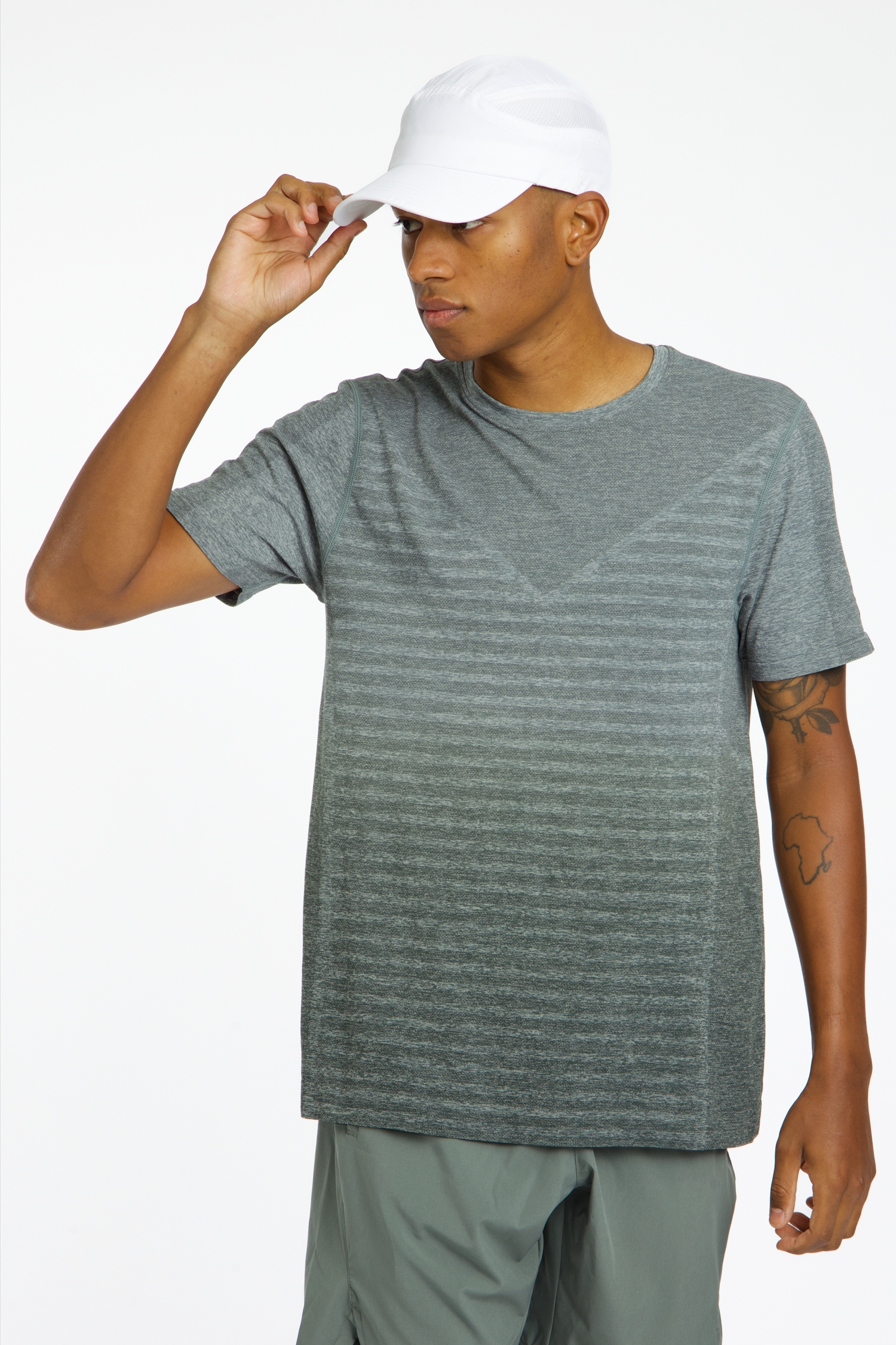 POWERZONE Seamless Herren T-Shirt Grau, Herren, Größe: XL