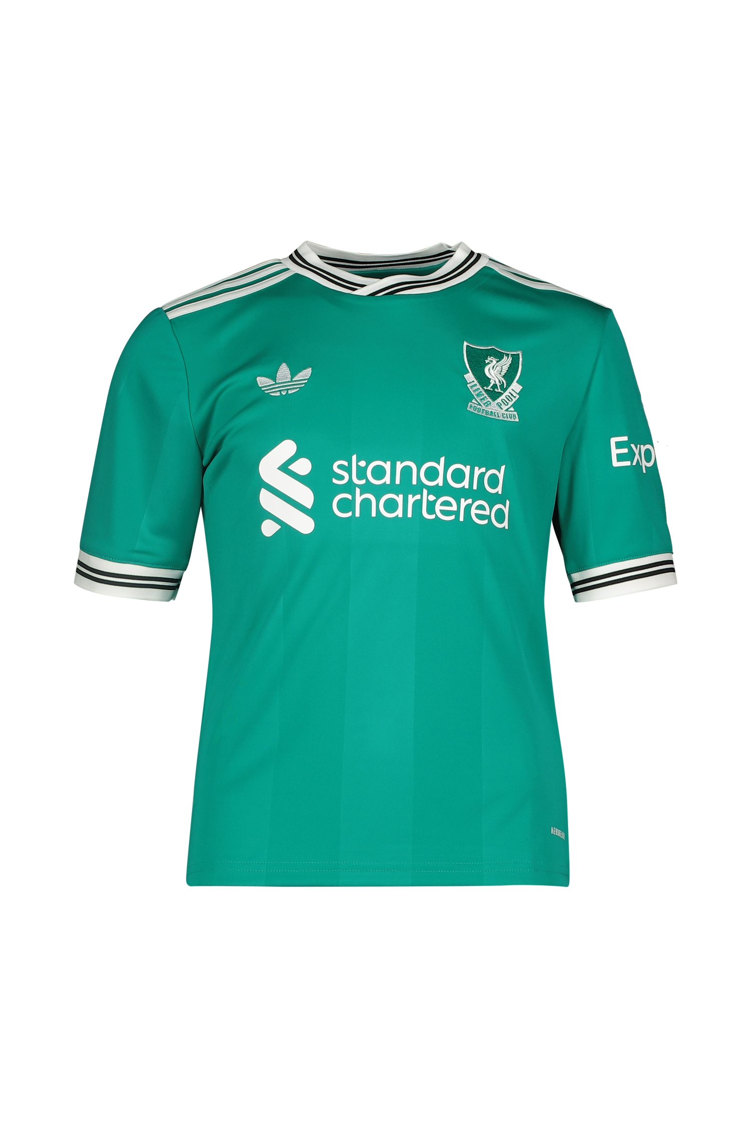 Image of adidas Liverpool FC 3rd Replica Kinder Fussballtrikot 25/26 Grün, , Größe: 140