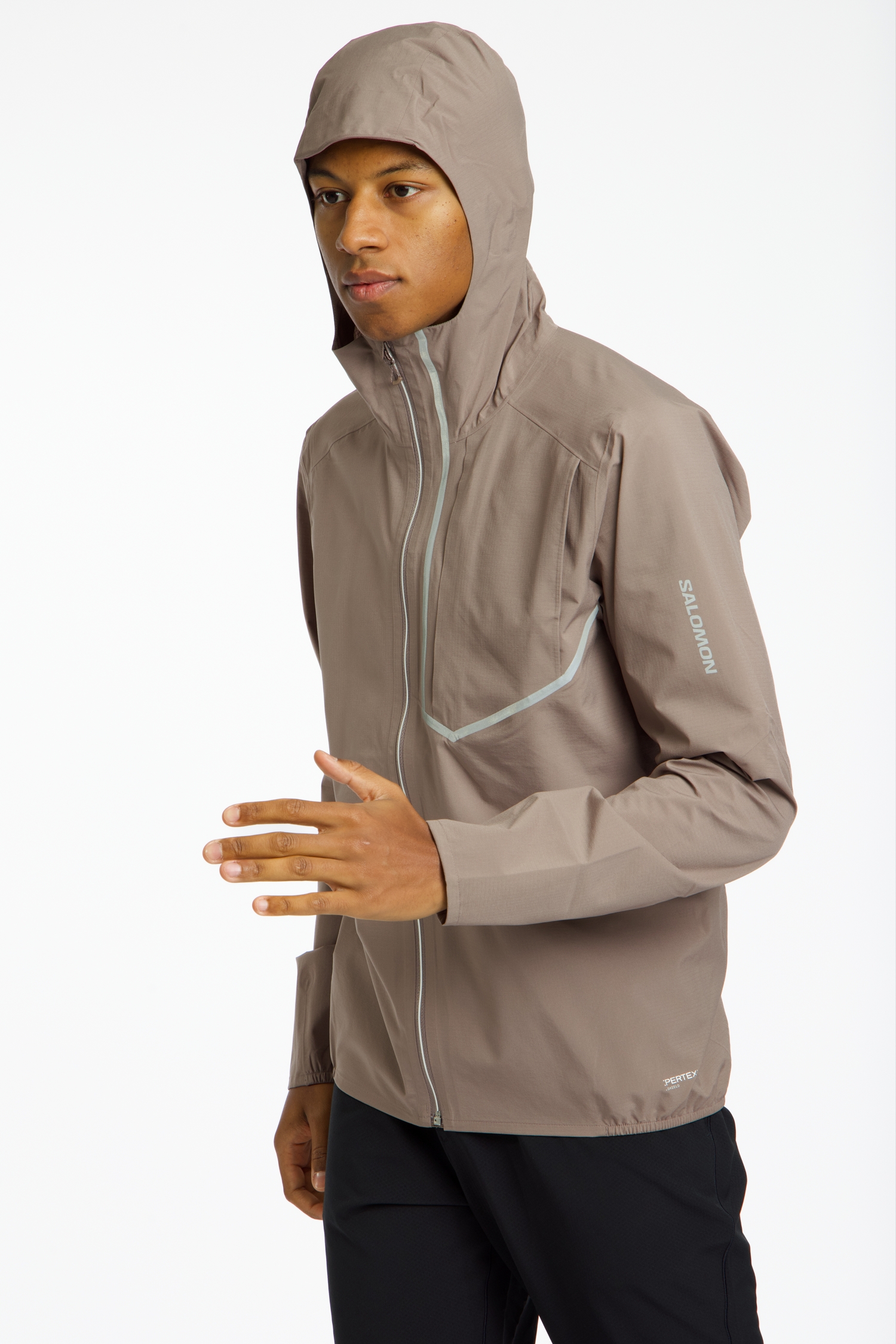 Salomon Bonatti Trail Herren Laufjacke Beige, Herren, Größe: L