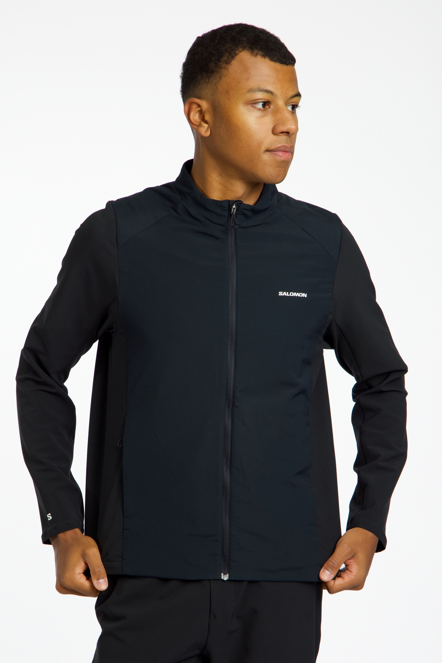 Salomon Mountain Flex Hybrid Herren Laufjacke Schwarz, Herren, Größe: S
