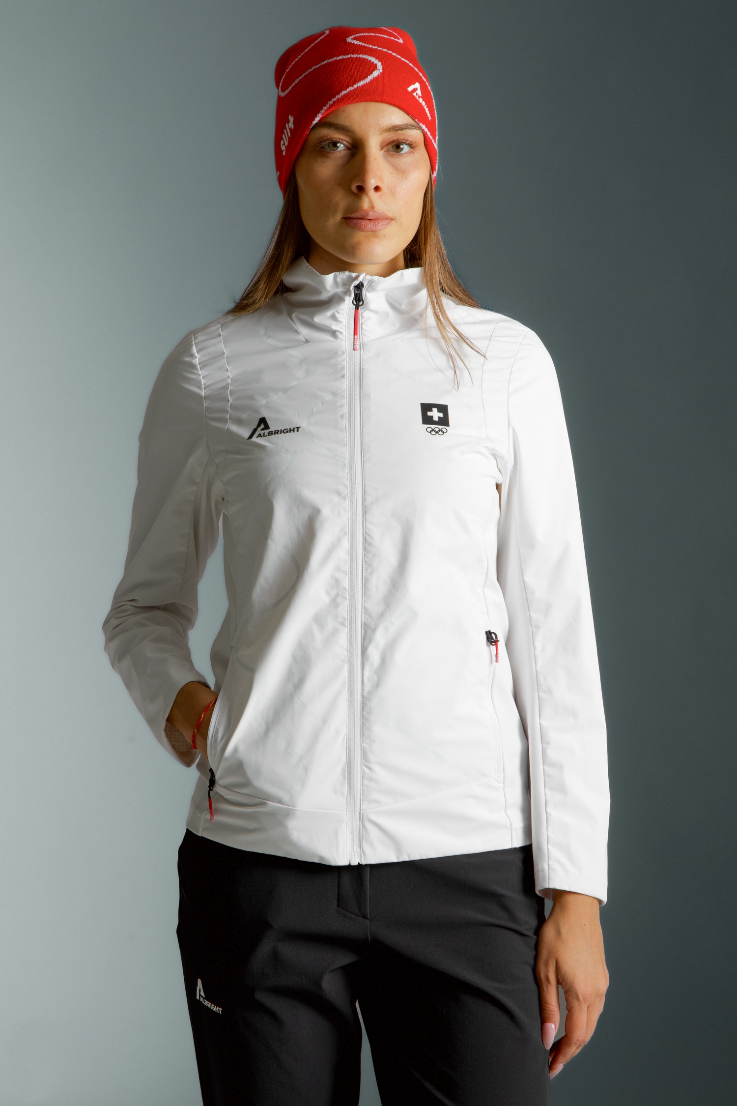 Image of ALBRIGHT Swiss Olympic Damen Midlayer Weiss, Damen, Größe: 44