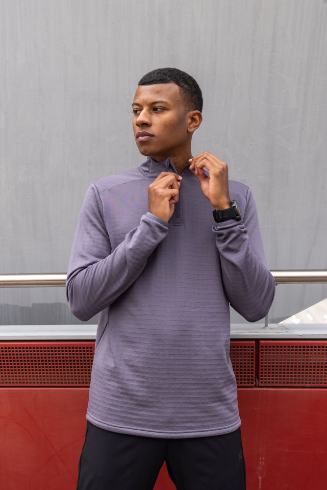 POWERZONE Herren Longsleeve Grau, Herren, Größe: S