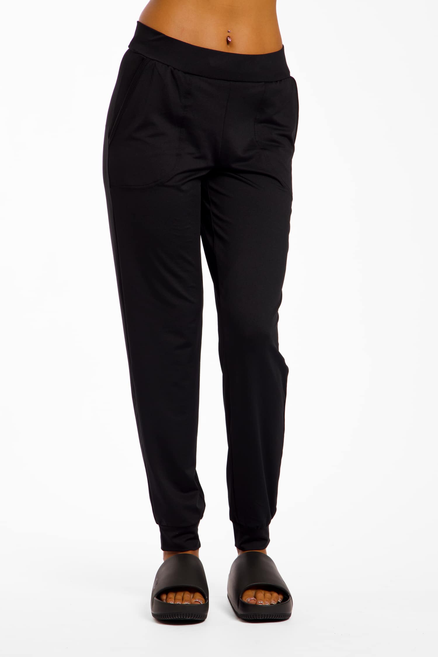 POWERZONE Damen Trainerhose Schwarz, Damen, Größe: S