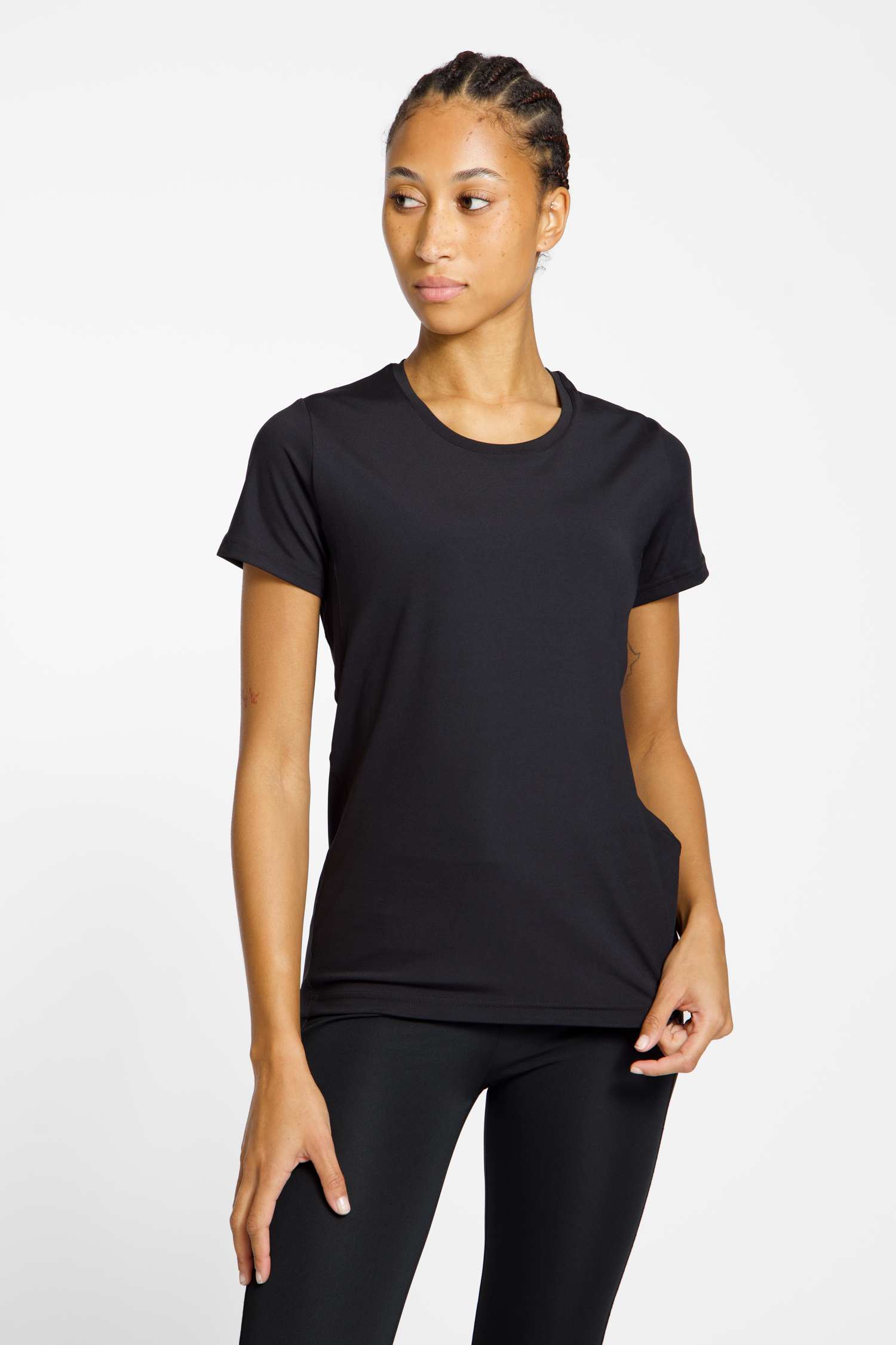 POWERZONE Damen T-Shirt Schwarz, Damen, Größe: S