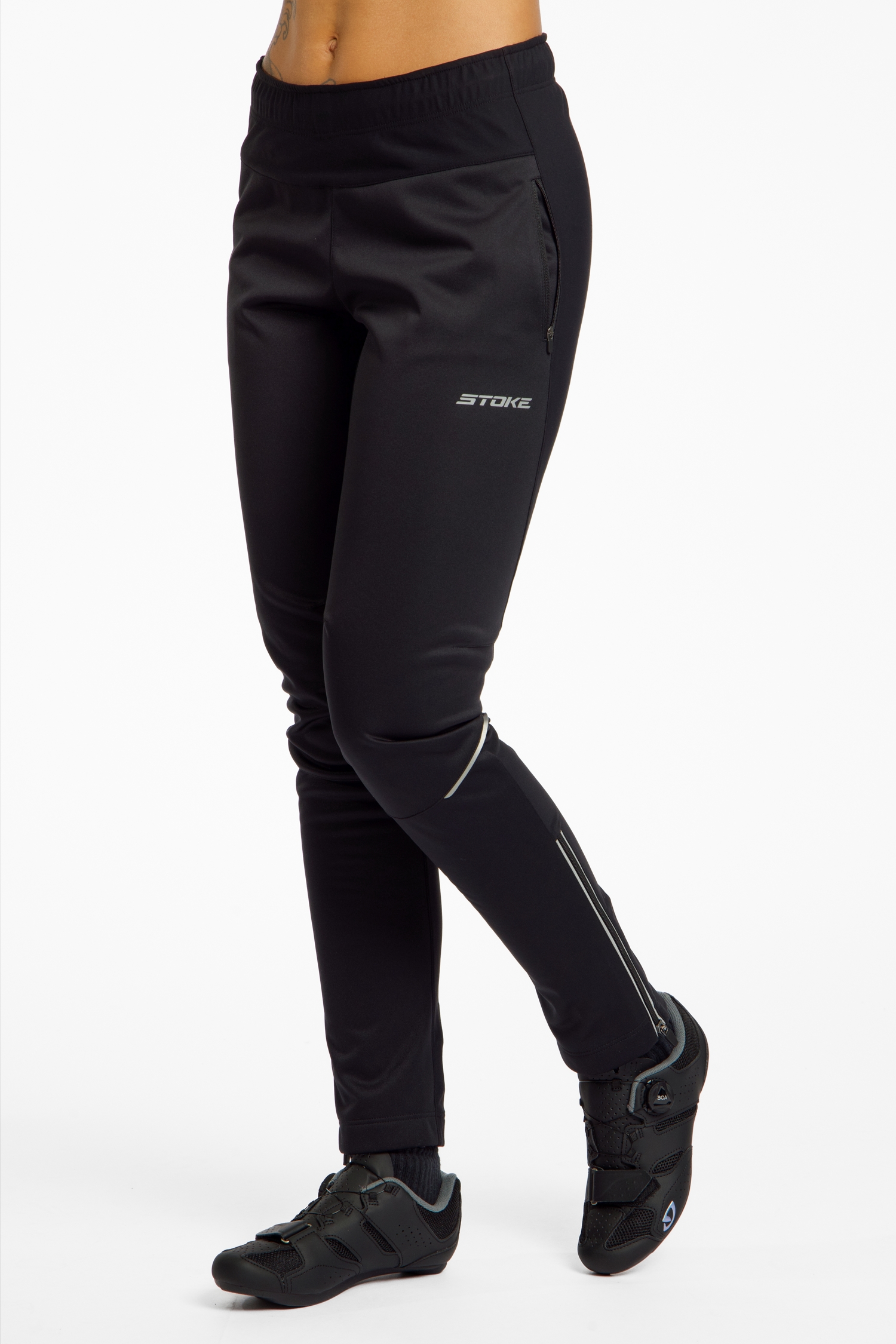 Image of Stoke Laka Windbreaker Damen Bikehose Schwarz, Damen, Größe: L