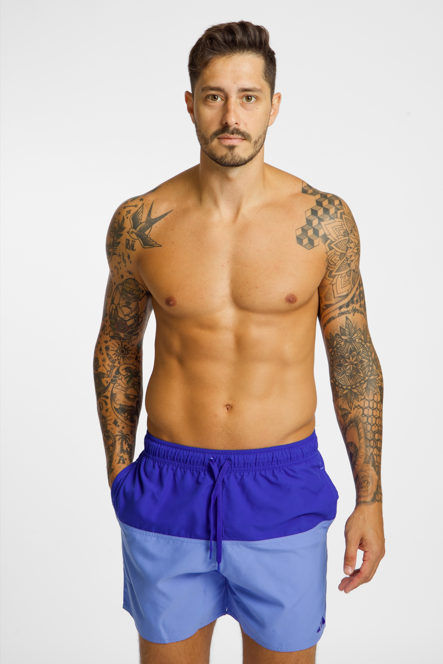 Image of adidas Colorblock 5" Herren Badeshort Blau, Herren, Größe: S