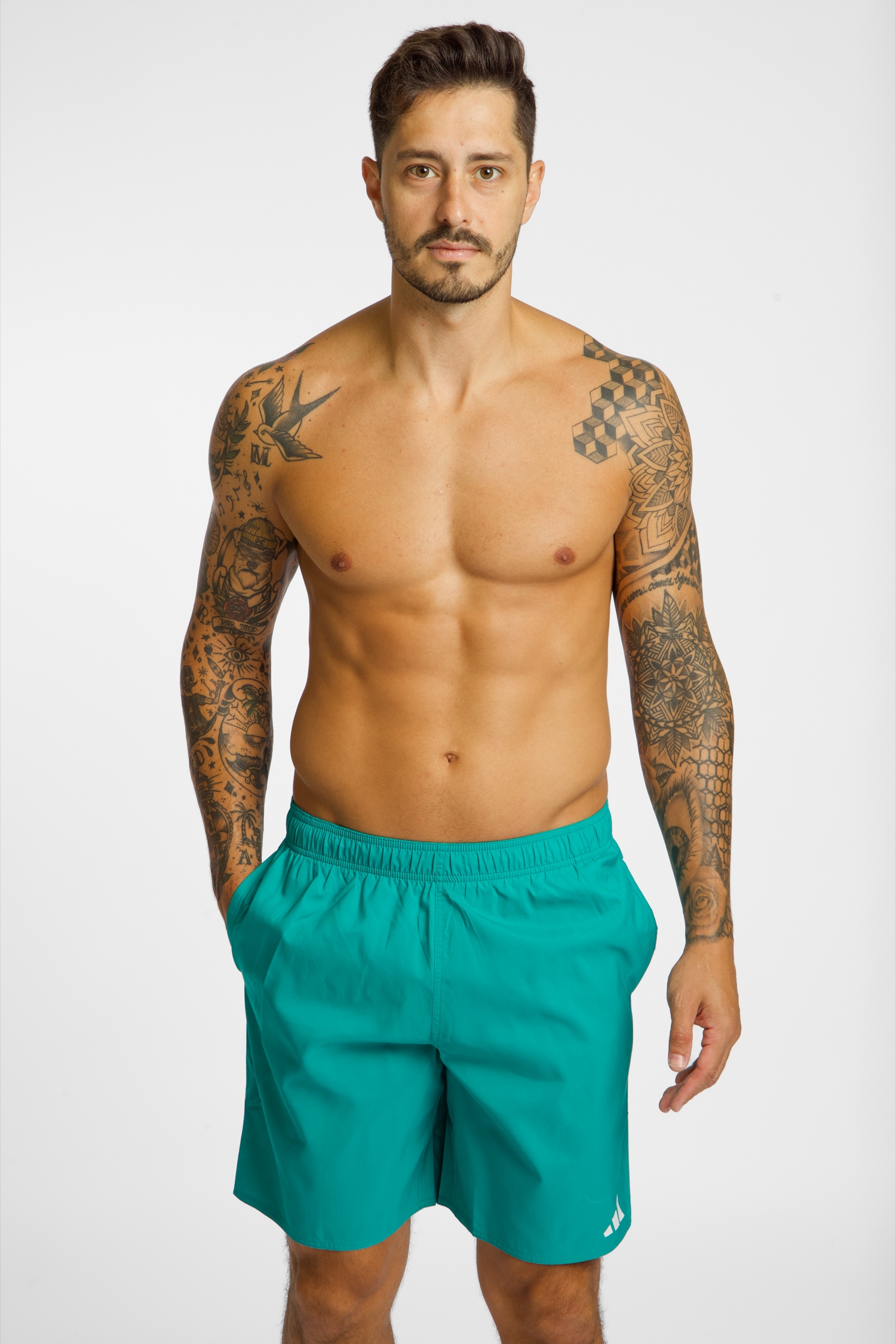 Image of adidas 8" Herren Badeshort Grün, Herren, Größe: XXL