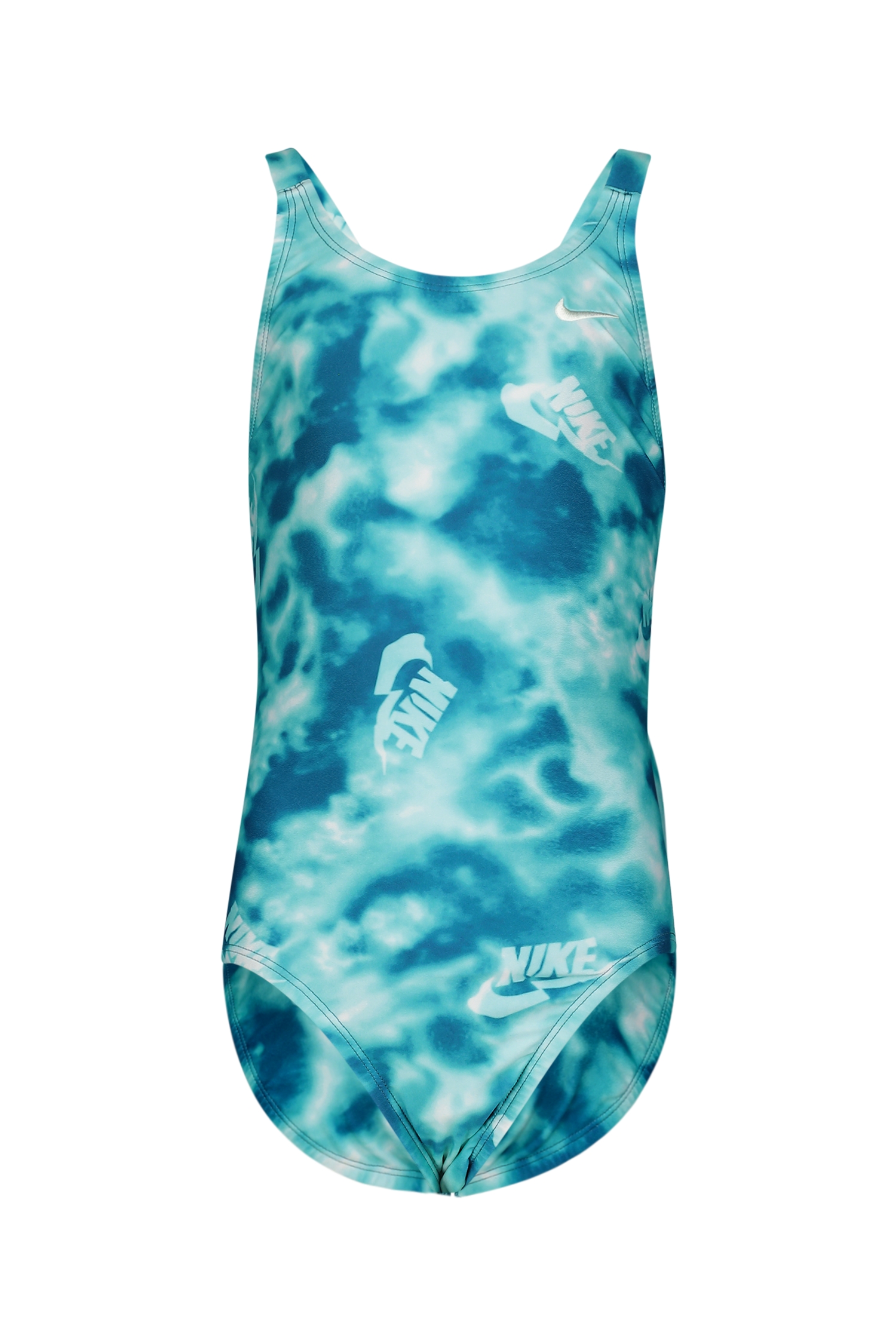 Image of Nike HydraStrong Multi Print Mädchen Badeanzug Türkis, , Größe: XS