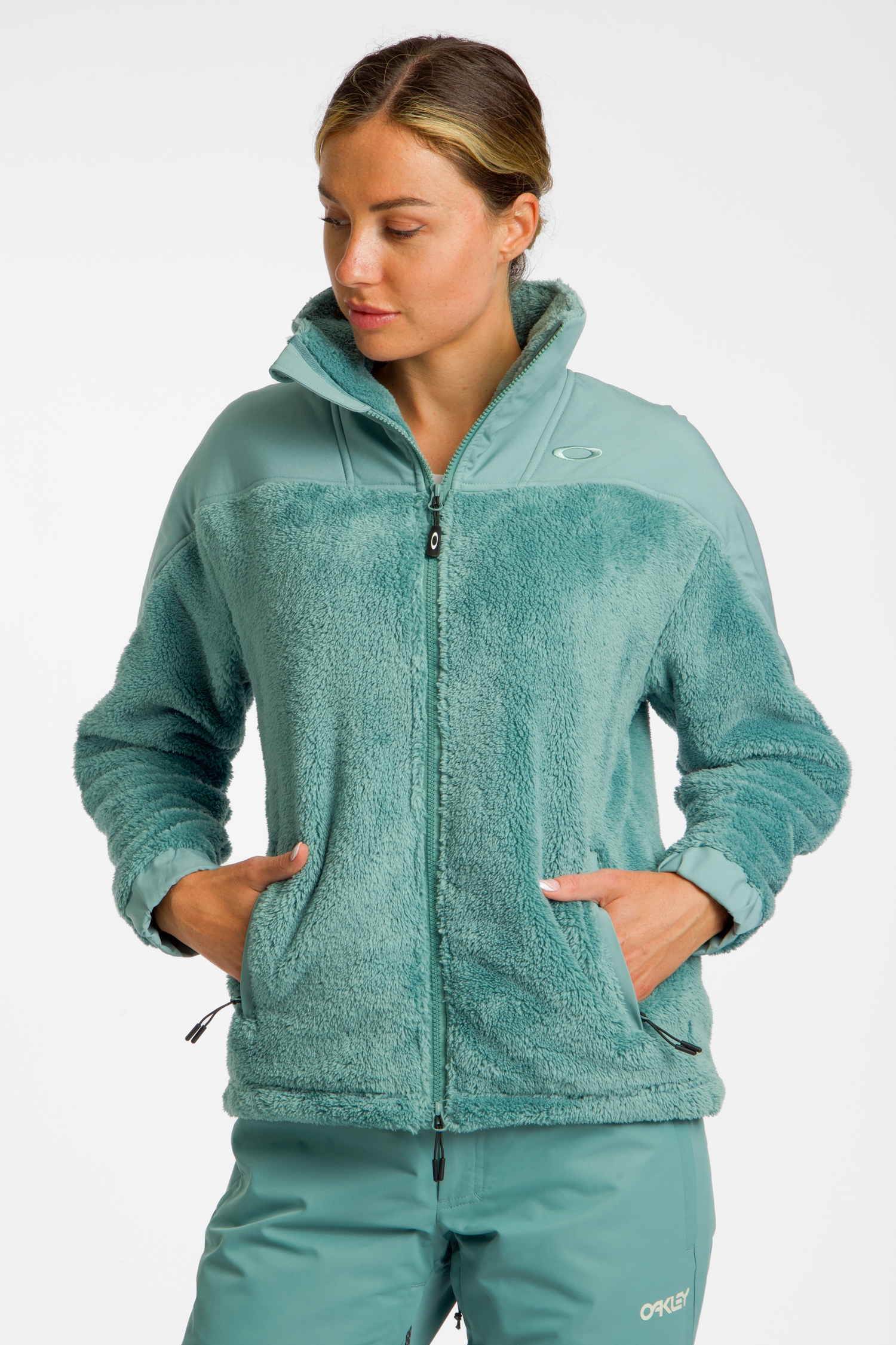 Oakley Mountain Fire Sherpa Damen Midlayer Grün, Damen, Größe: XL