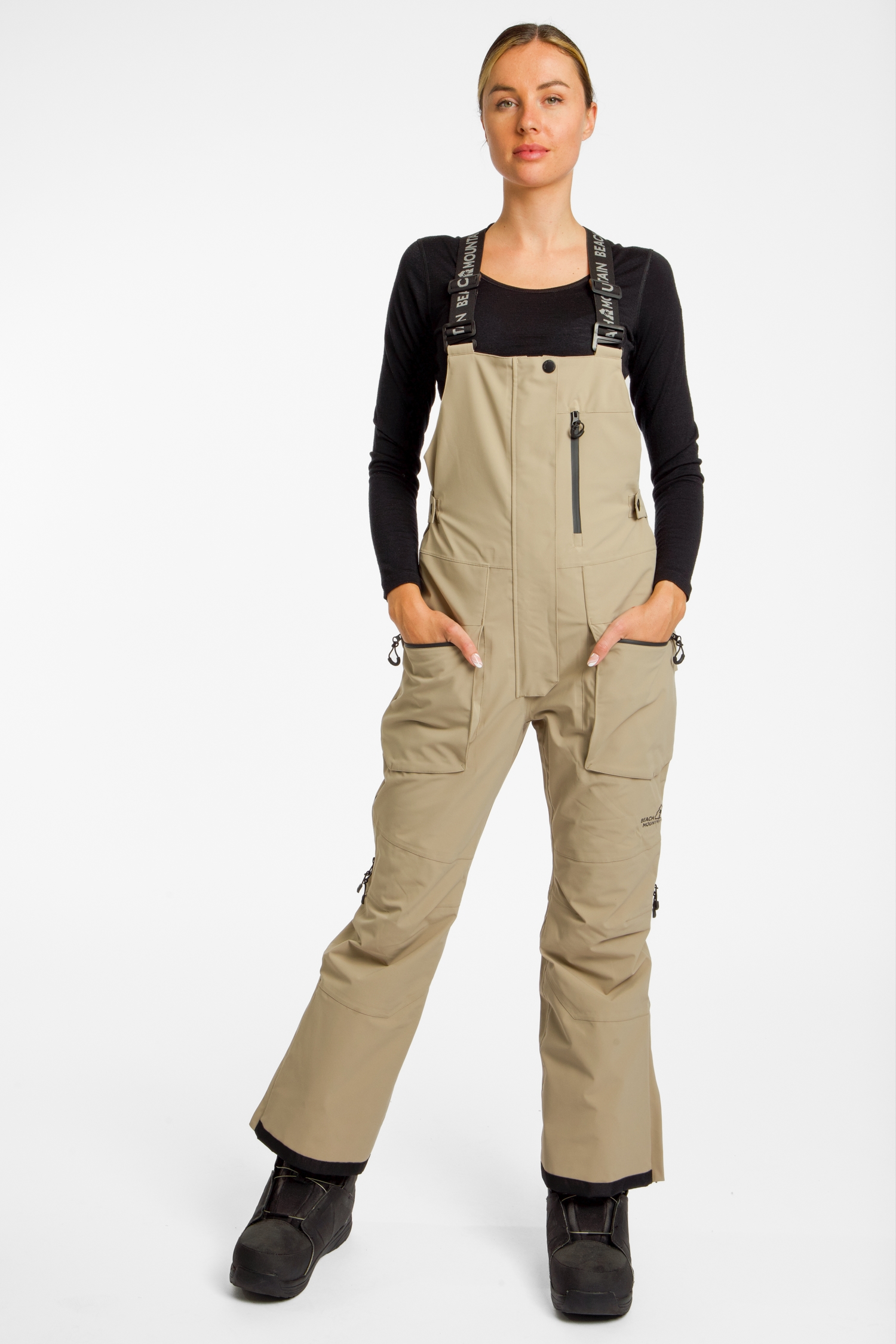 Image of BEACH MOUNTAIN Damen Snowboardhose Beige, Damen, Größe: 34