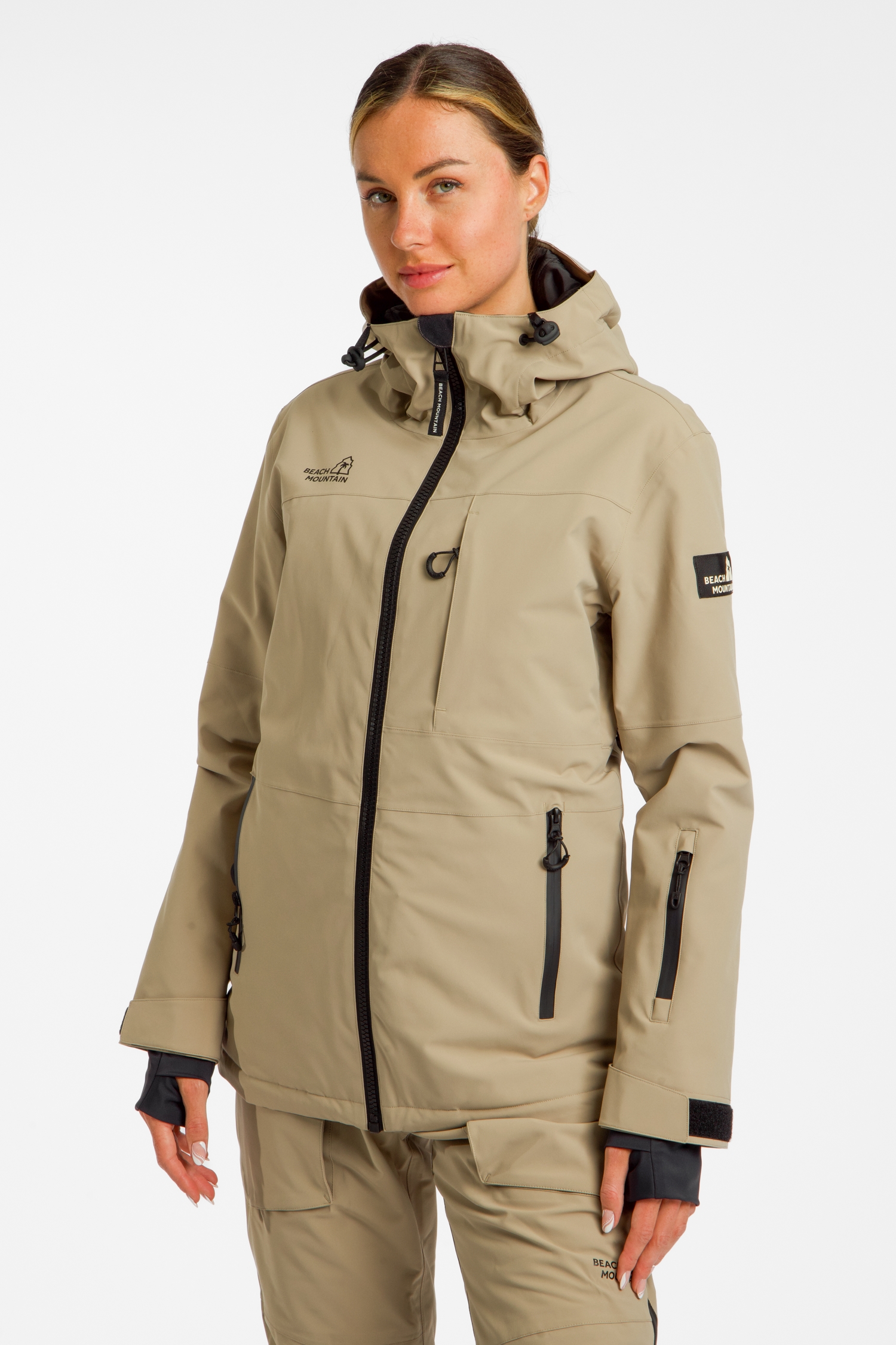 Image of BEACH MOUNTAIN Damen Snowboardjacke Beige, Damen, Größe: 40