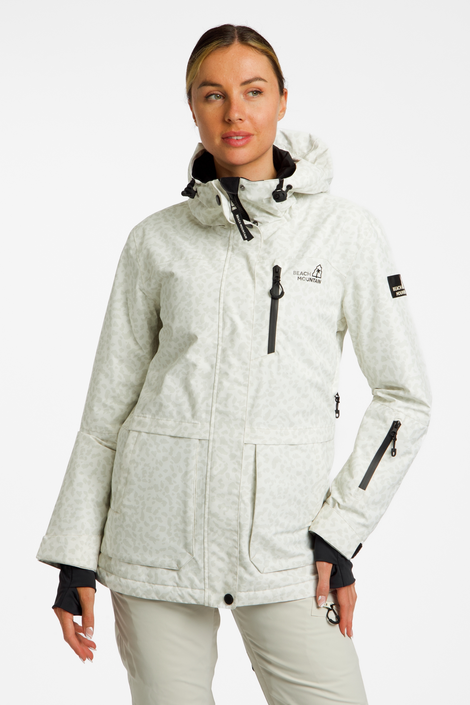 Image of BEACH MOUNTAIN Damen Snowboardjacke Weiss, Damen, Größe: 36