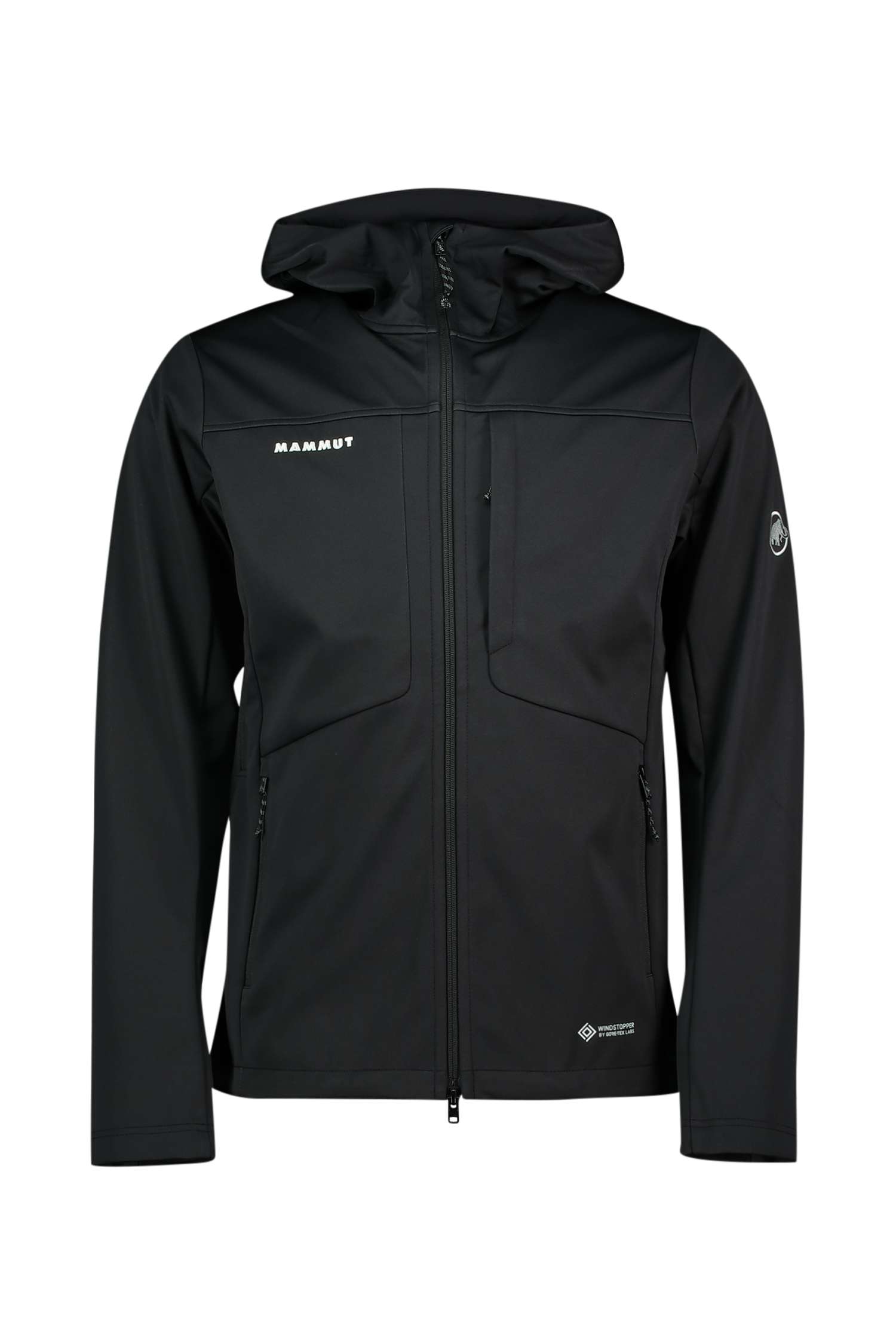 Image of MAMMUT Ultimate VIII Hooded Herren Softshelljacke Schwarz, Herren, Größe: M