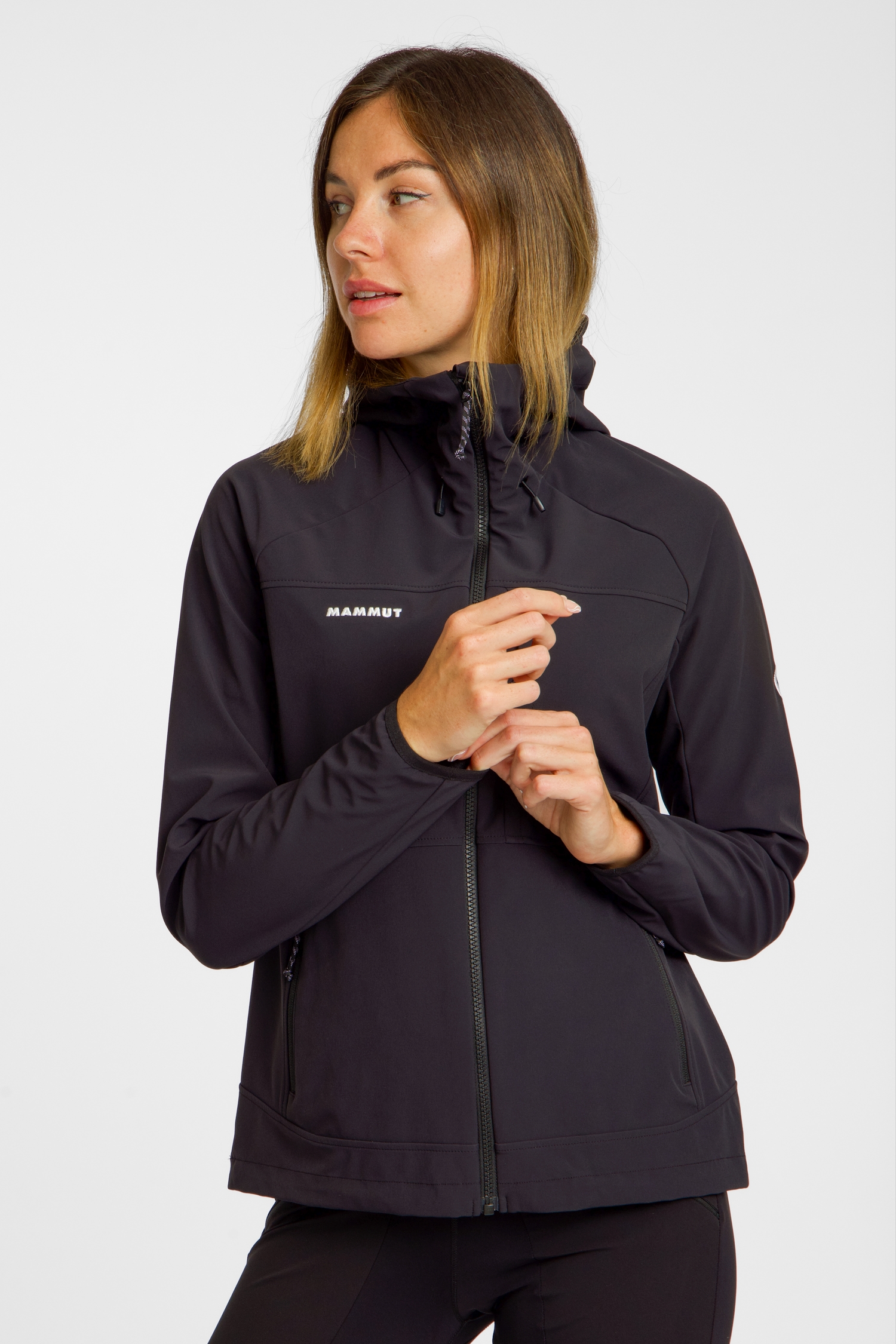 Image of MAMMUT Ultimate Comfort Hooded Damen Softshelljacke Schwarz, Damen, Größe: M
