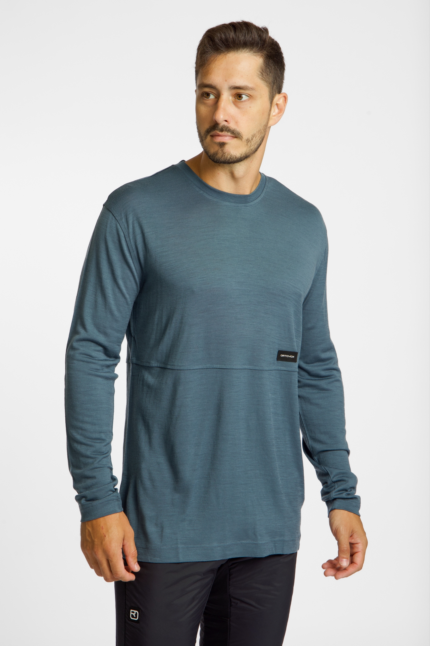 Image of Ortovox 185 Merino Patch Herren Longsleeve Grau, Herren, Größe: L