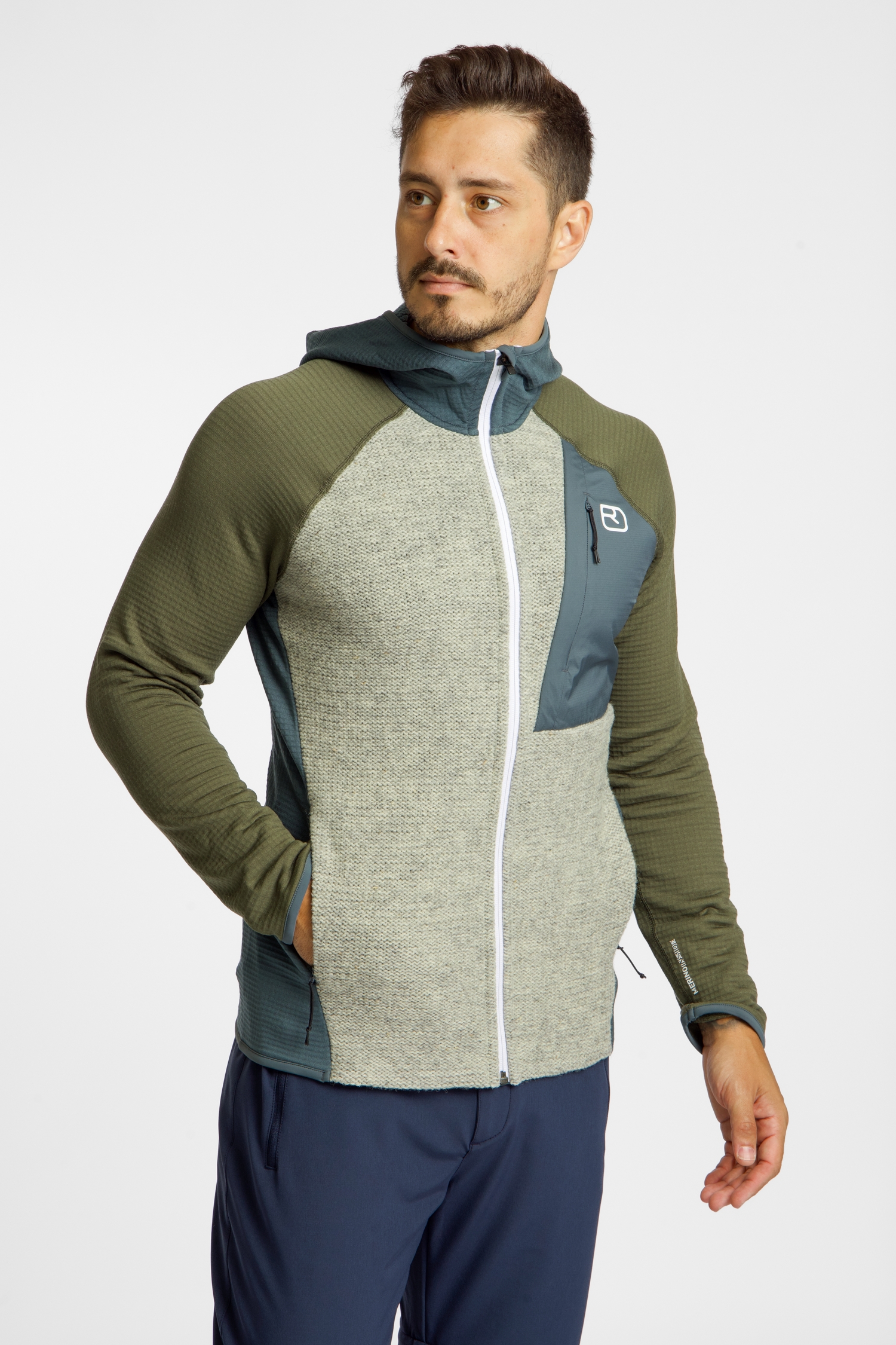 Image of Ortovox Fleece GP Classic Knit Hoody Herren Midlayer Grün, Herren, Größe: L