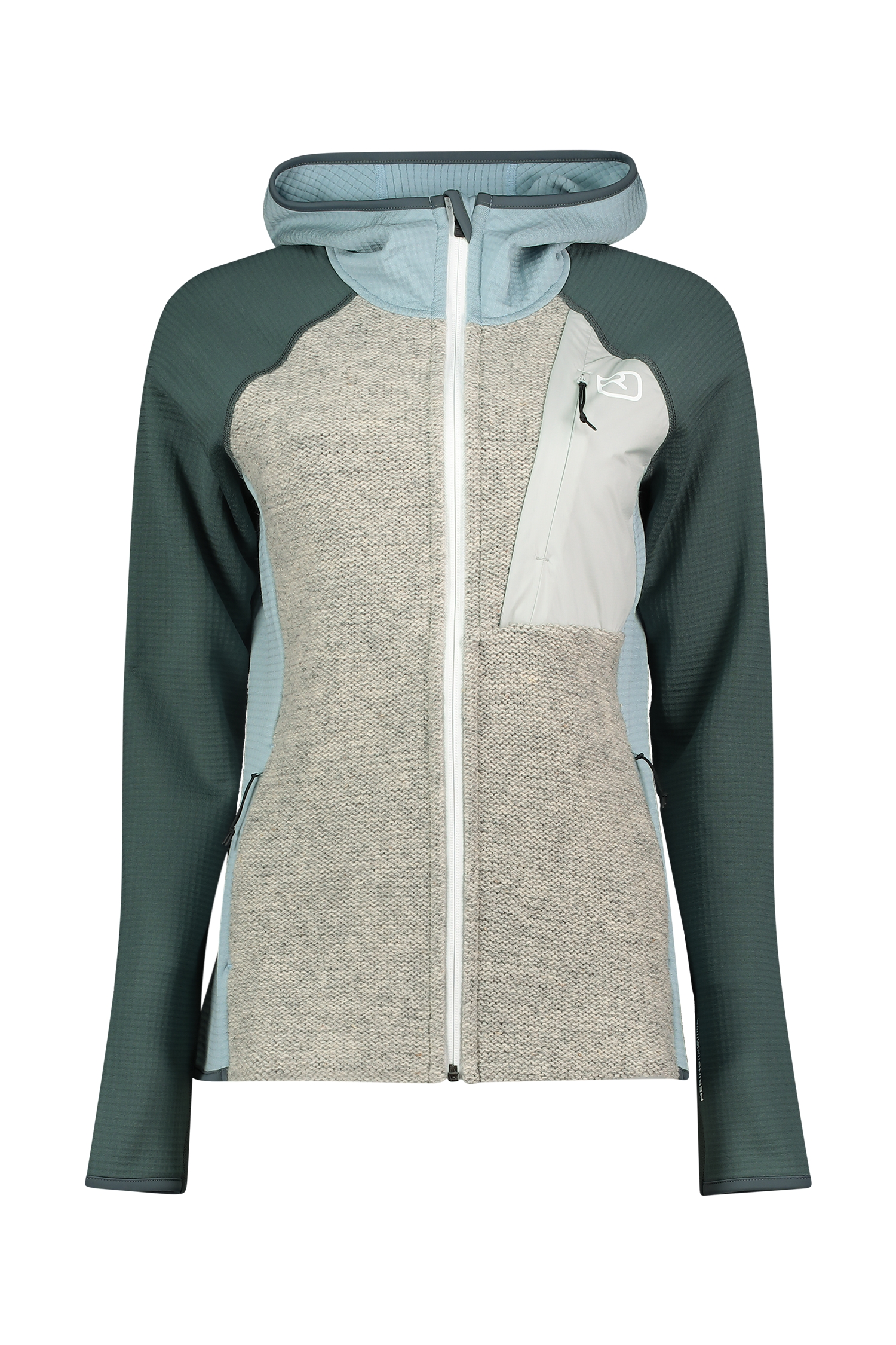 Image of Ortovox Fleece GP Classic Knit Hoody Damen Midlayer Grau, Damen, Größe: M