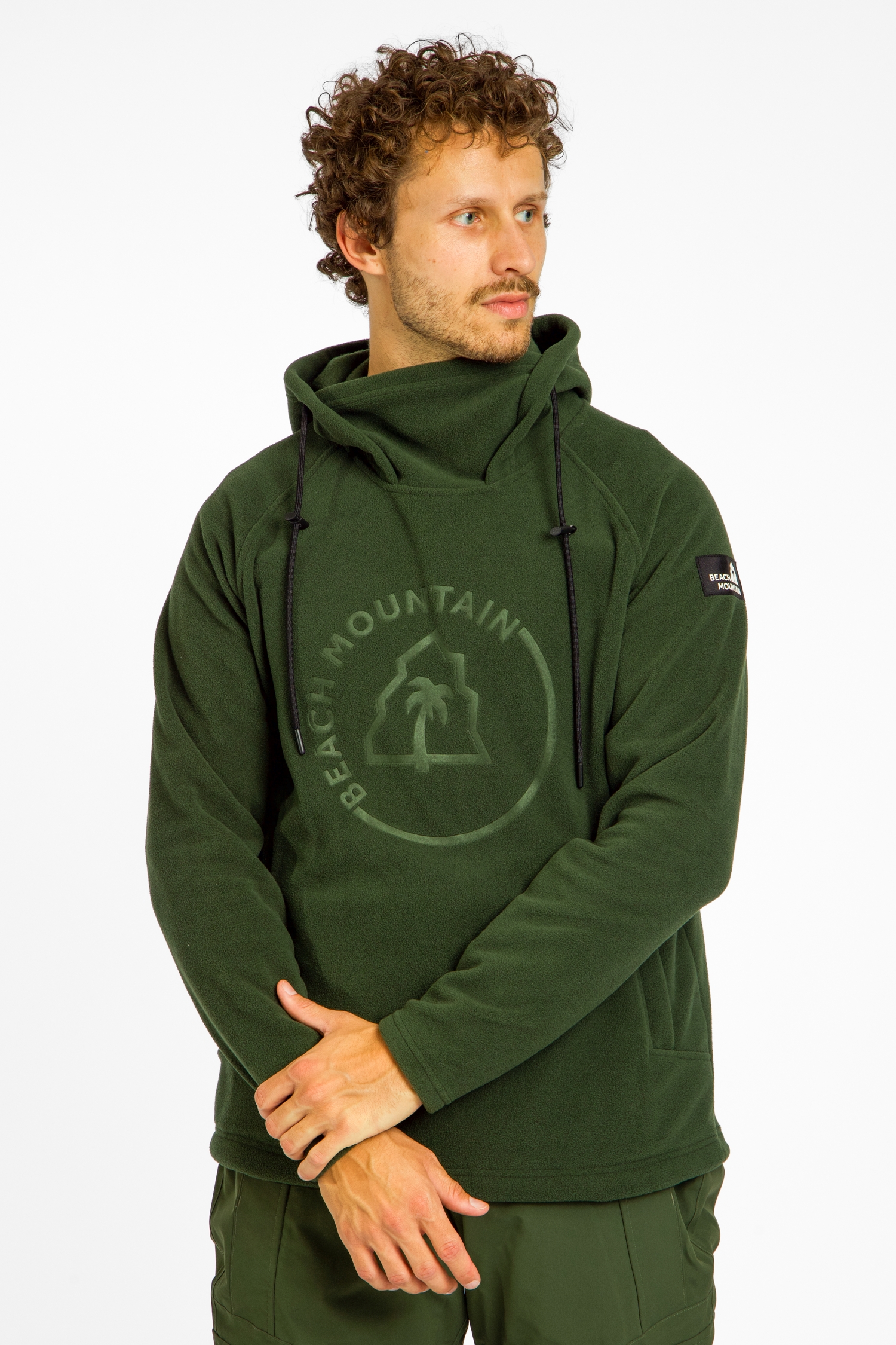 BEACH MOUNTAIN Herren Hoodie Grün, Herren, Größe: L