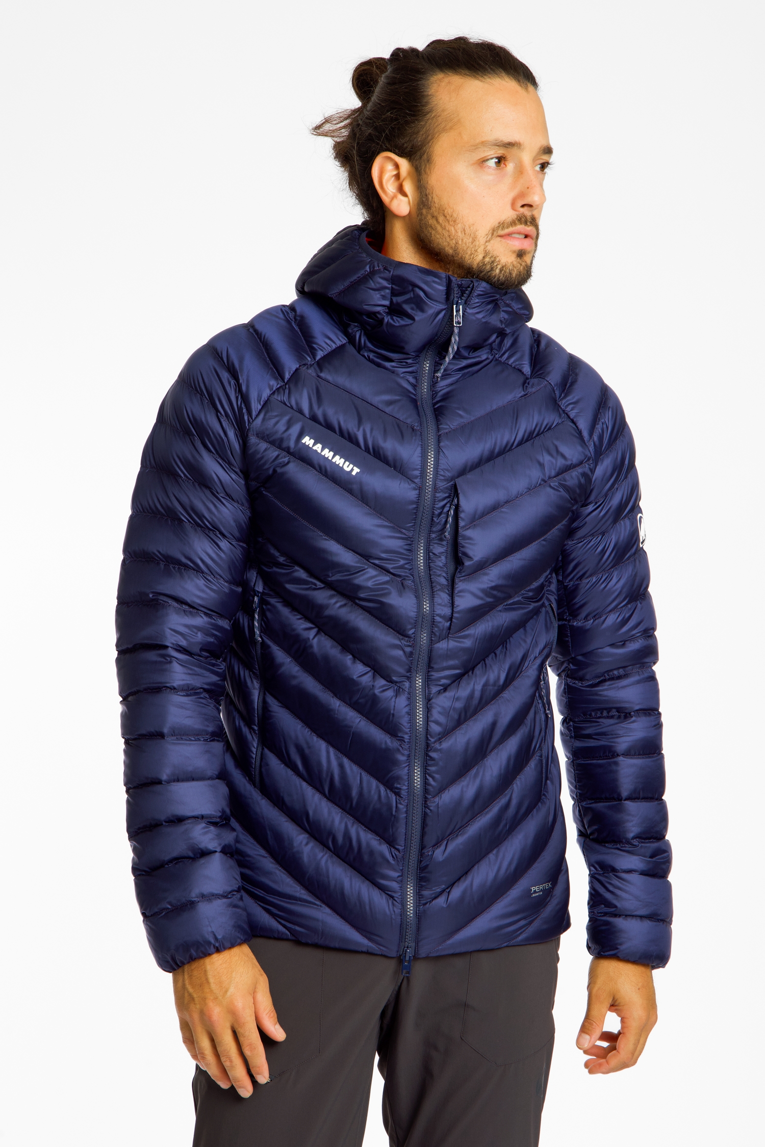 Image of MAMMUT Broad Peak Hooded Herren Daunenjacke Blau, Herren, Größe: XL