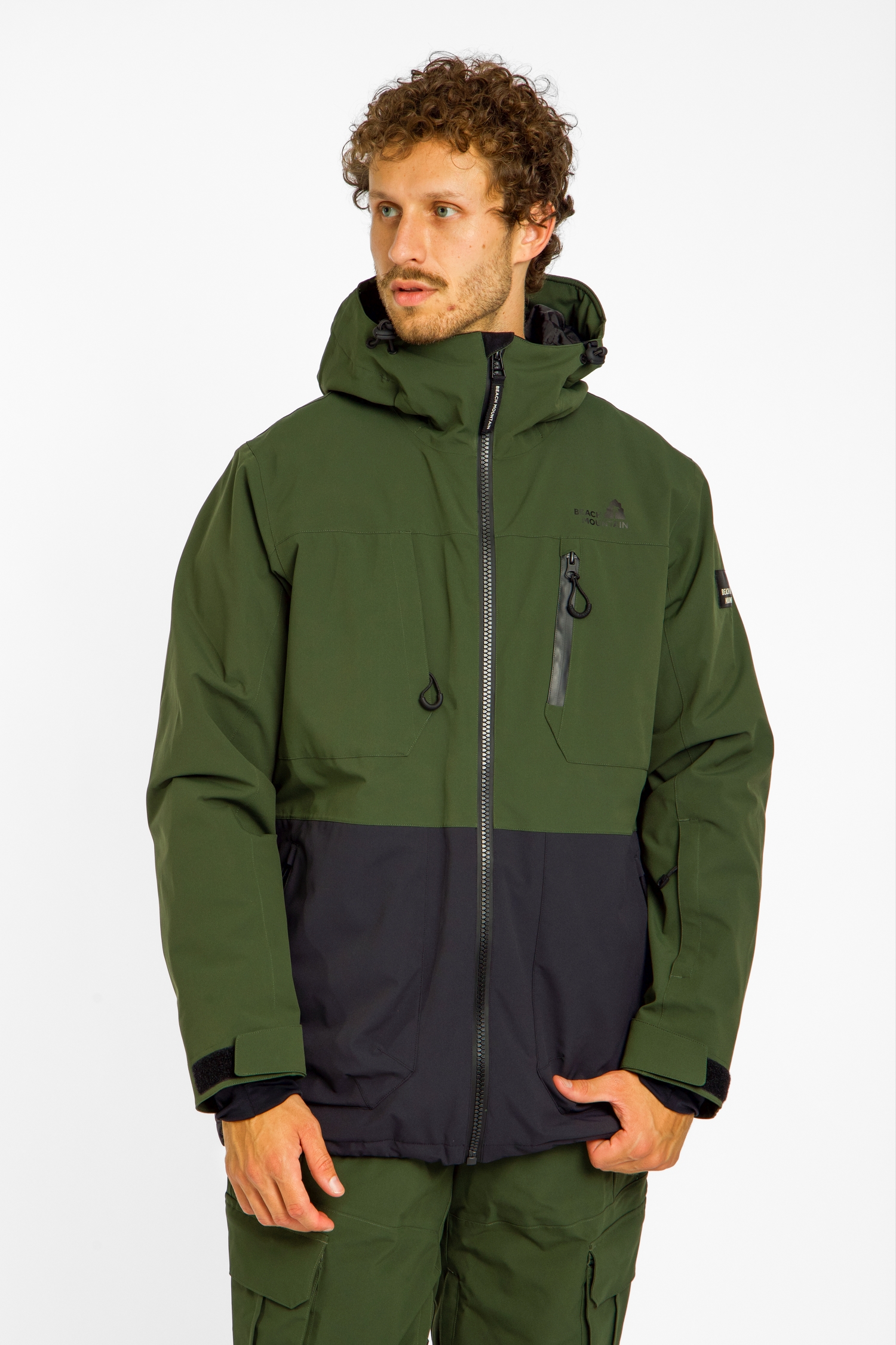 Image of BEACH MOUNTAIN Herren Snowboardjacke Grün, Herren, Größe: L