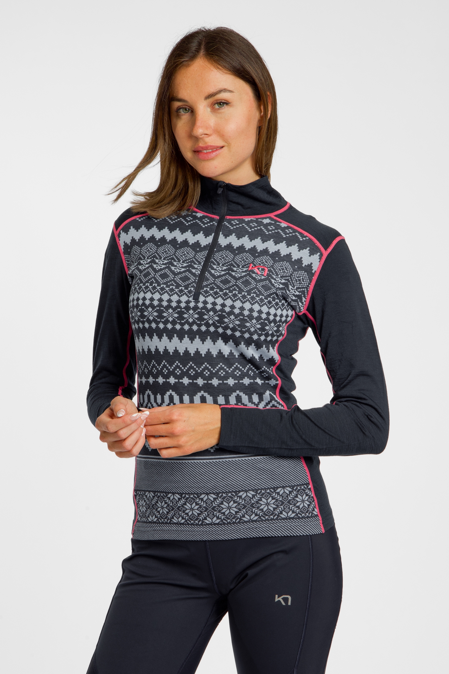 Image of Kari Traa Live Half-Zip Damen Thermo Longsleeve Blau, Damen, Größe: L