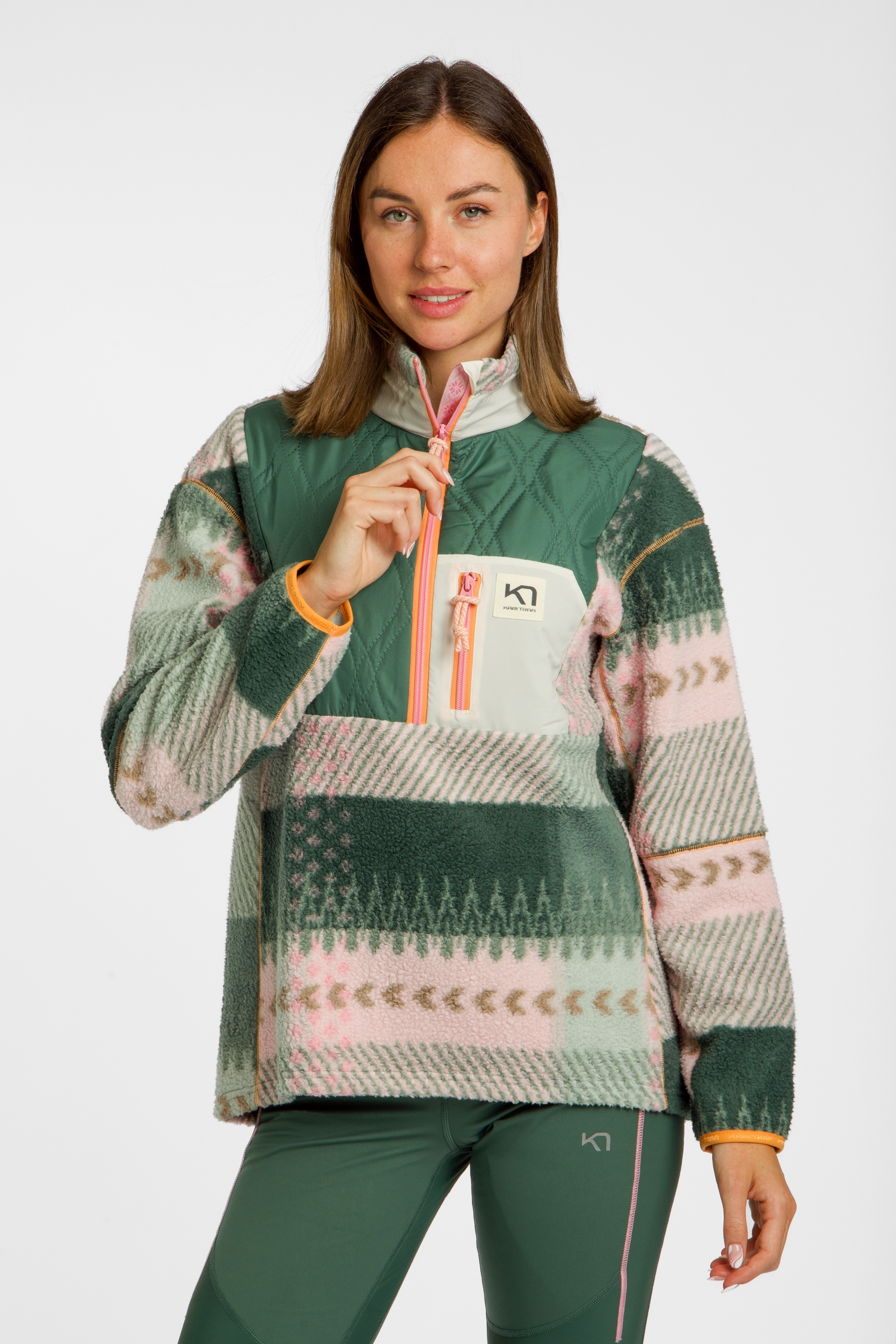 Image of Kari Traa Rothe Half-Zip Damen Midlayer Grün, Damen, Größe: L